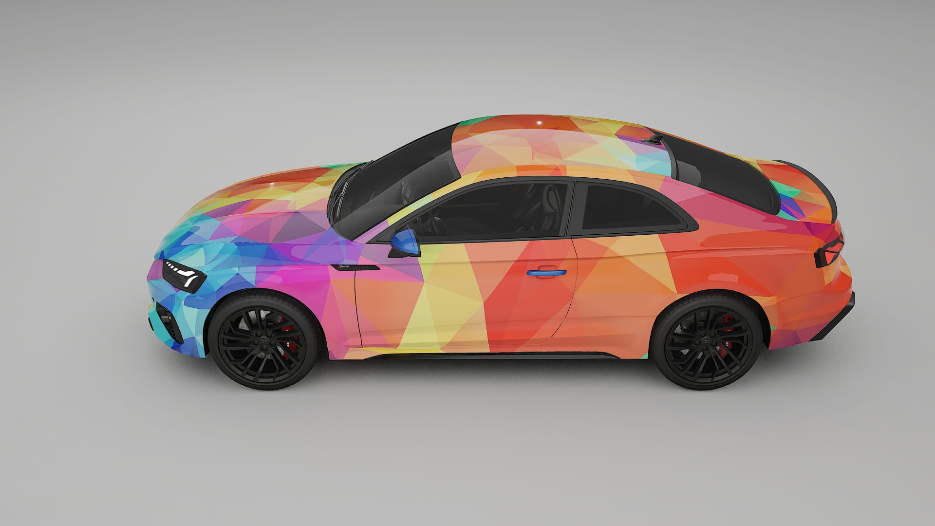 Audi RS5 Coupe B9 facelift pre-LCI VECTOR VIBE – Ontworpen Wrap PPF Kit van Printbaar Polyurethaanfolie