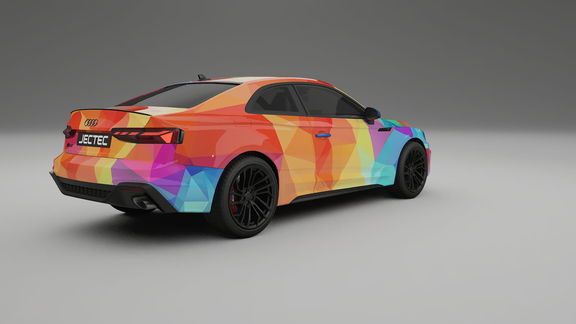 Audi RS5 Coupe B9 facelift pre-LCI VECTOR VIBE – Ontworpen Wrap PPF Kit van Printbaar Polyurethaanfolie