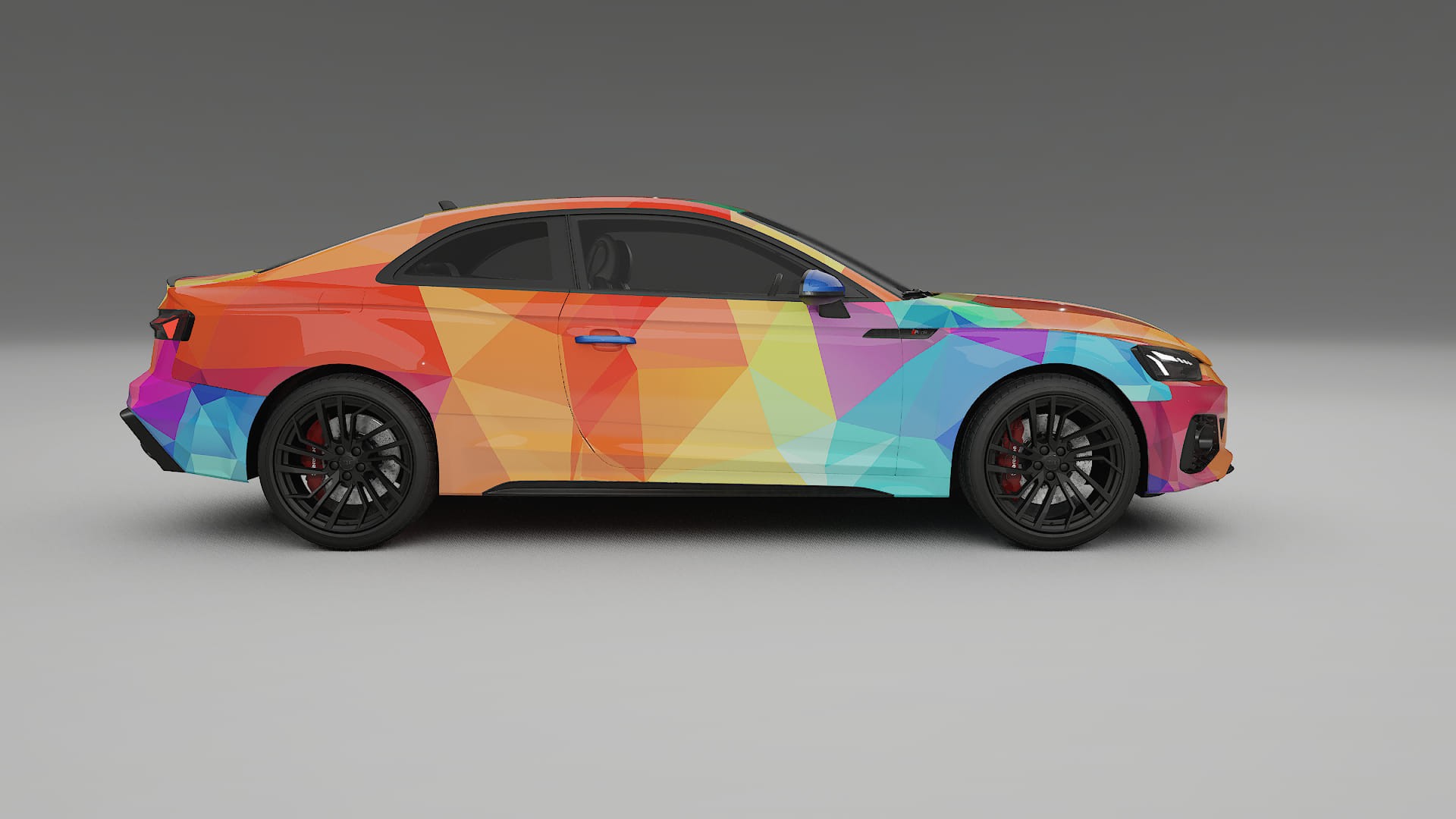 Audi RS5 Coupe B9 facelift pre-LCI VECTOR VIBE – Ontworpen Wrap PPF Kit van Printbaar Polyurethaanfolie