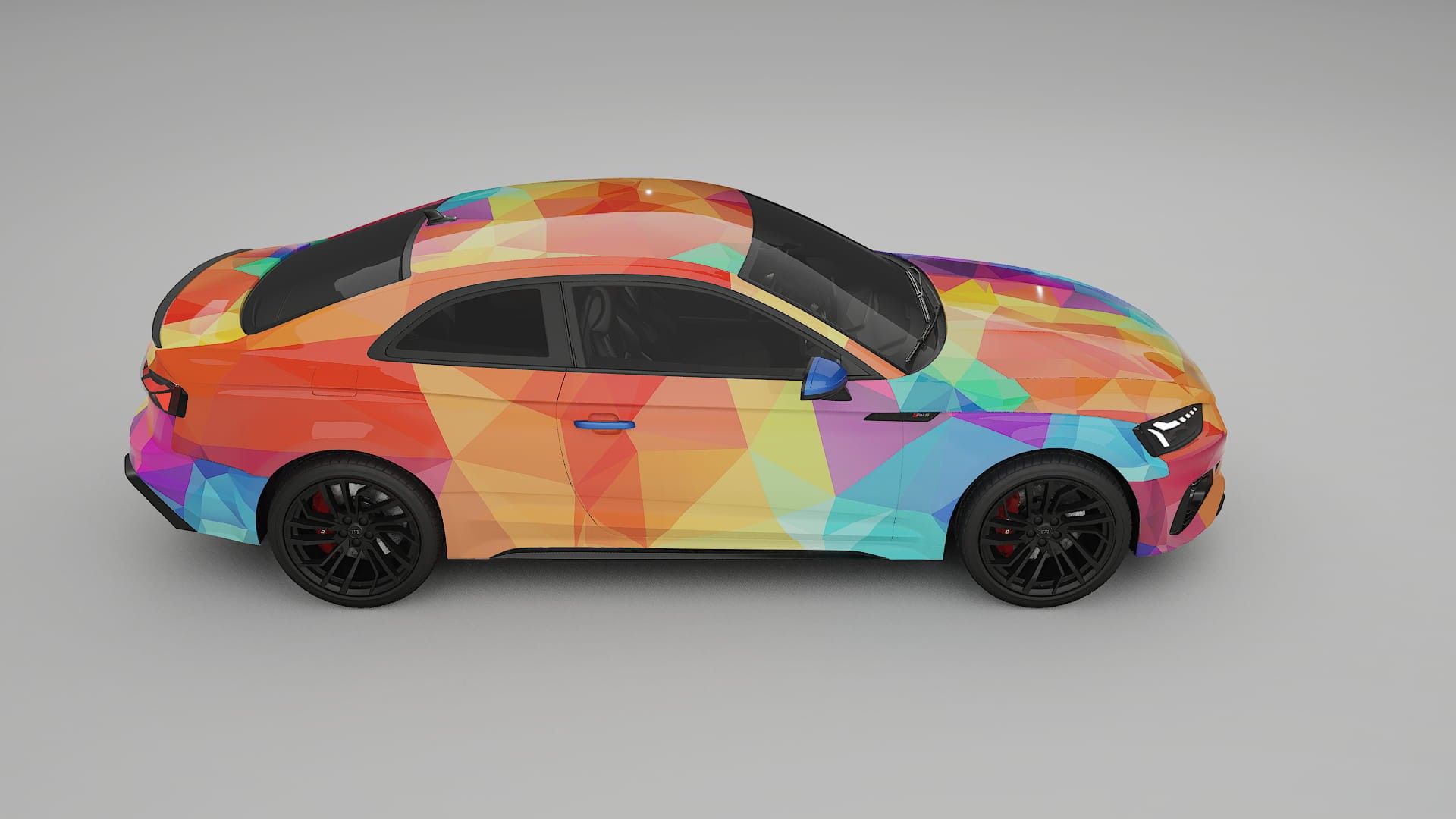 Audi RS5 Coupe B9 facelift pre-LCI VECTOR VIBE – Ontworpen Wrap PPF Kit van Printbaar Polyurethaanfolie