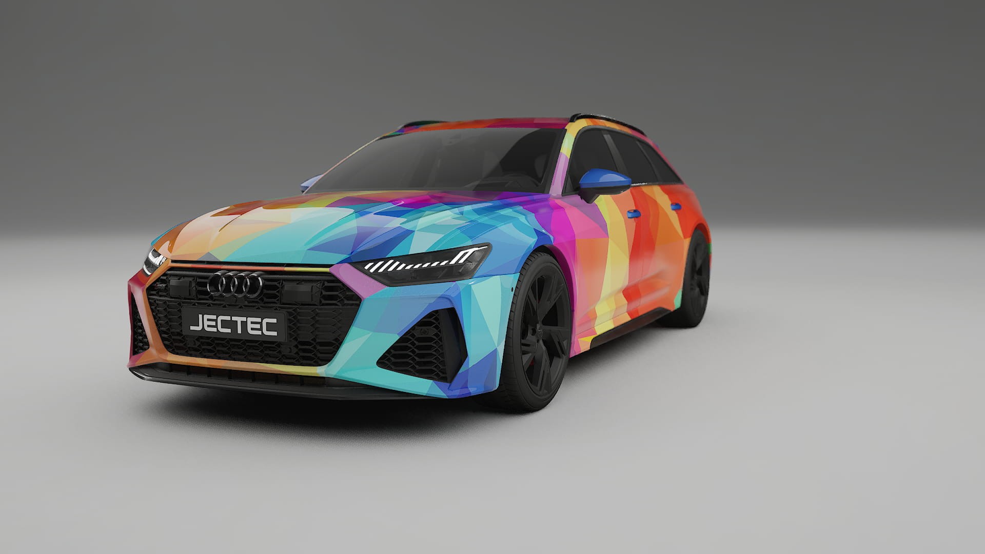 Audi RS6 Avant C8 facelift LCI VECTOR VIBE – Ontworpen Wrap PPF Kit van Printbaar Polyurethaanfolie