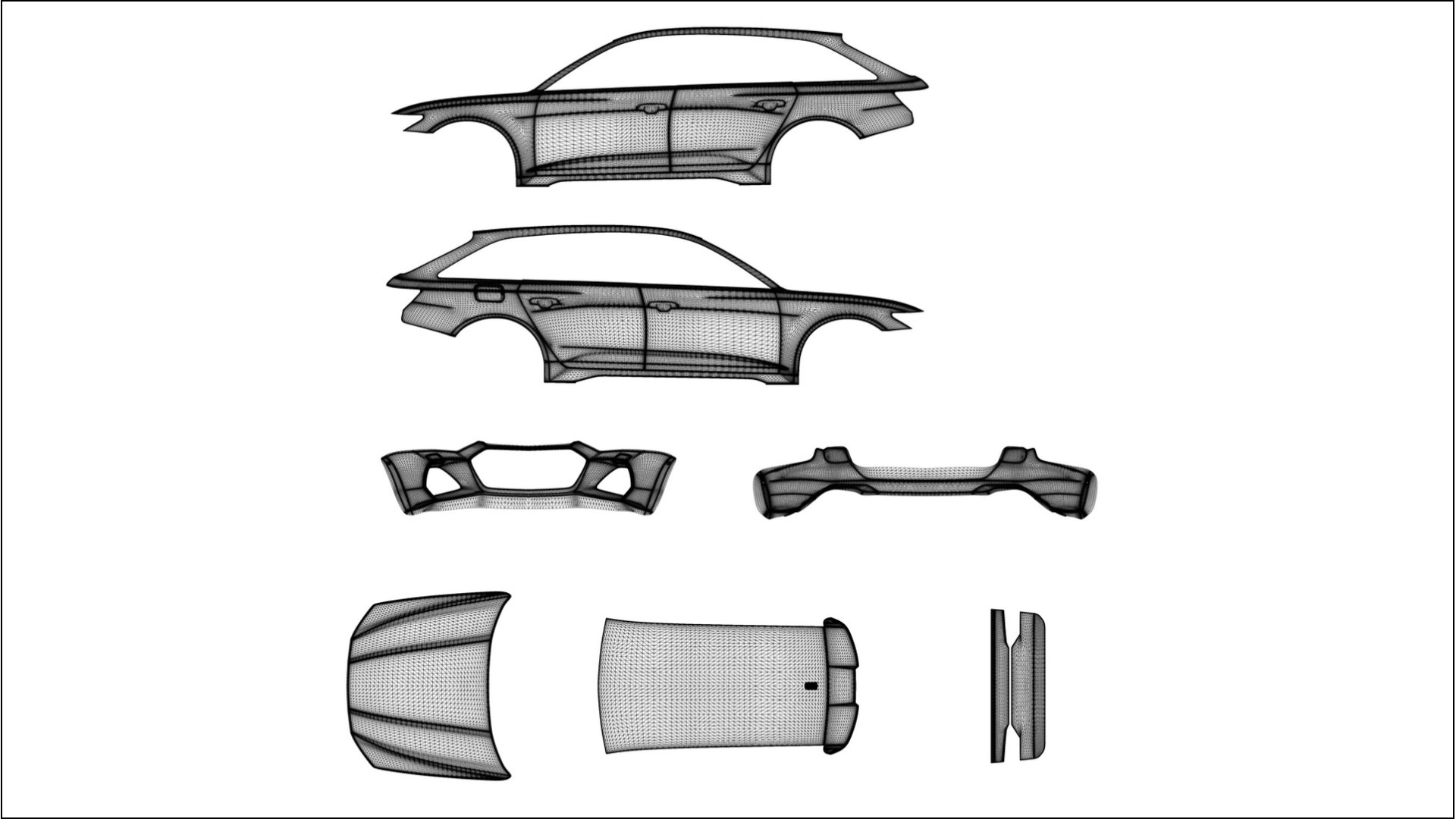 Audi RS6 Avant C8 facelift LCI VECTOR VIBE – Ontworpen Wrap PPF Kit van Printbaar Polyurethaanfolie