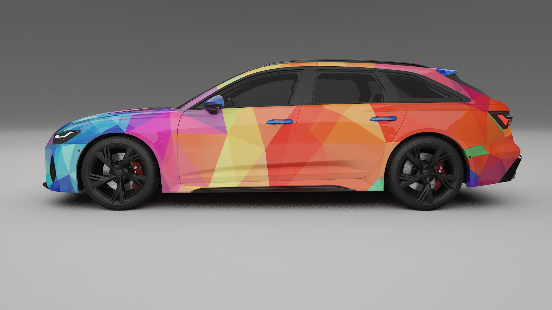 Audi RS6 Avant C8 facelift LCI VECTOR VIBE – Ontworpen Wrap PPF Kit van Printbaar Polyurethaanfolie