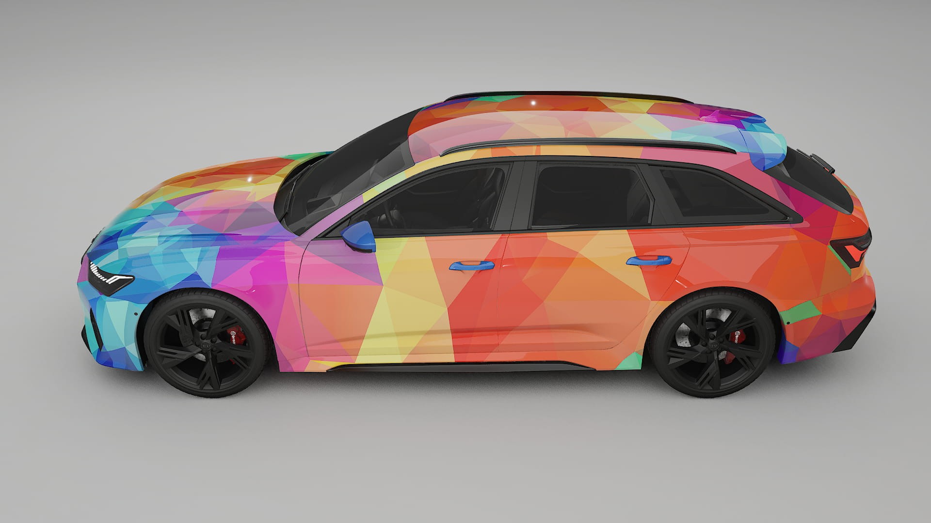 Audi RS6 Avant C8 facelift LCI VECTOR VIBE – Ontworpen Wrap PPF Kit van Printbaar Polyurethaanfolie