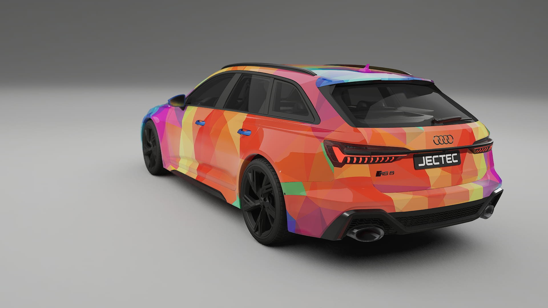 Audi RS6 Avant C8 facelift LCI VECTOR VIBE – Ontworpen Wrap PPF Kit van Printbaar Polyurethaanfolie