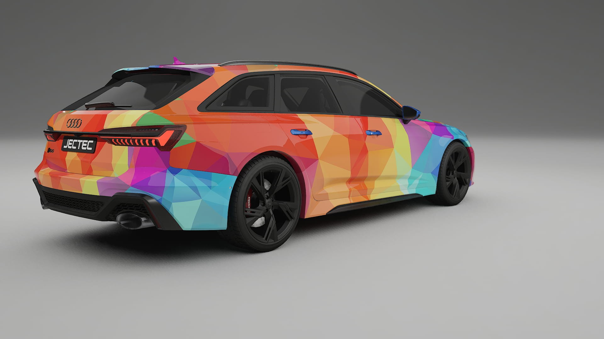 Audi RS6 Avant C8 facelift LCI VECTOR VIBE – Ontworpen Wrap PPF Kit van Printbaar Polyurethaanfolie