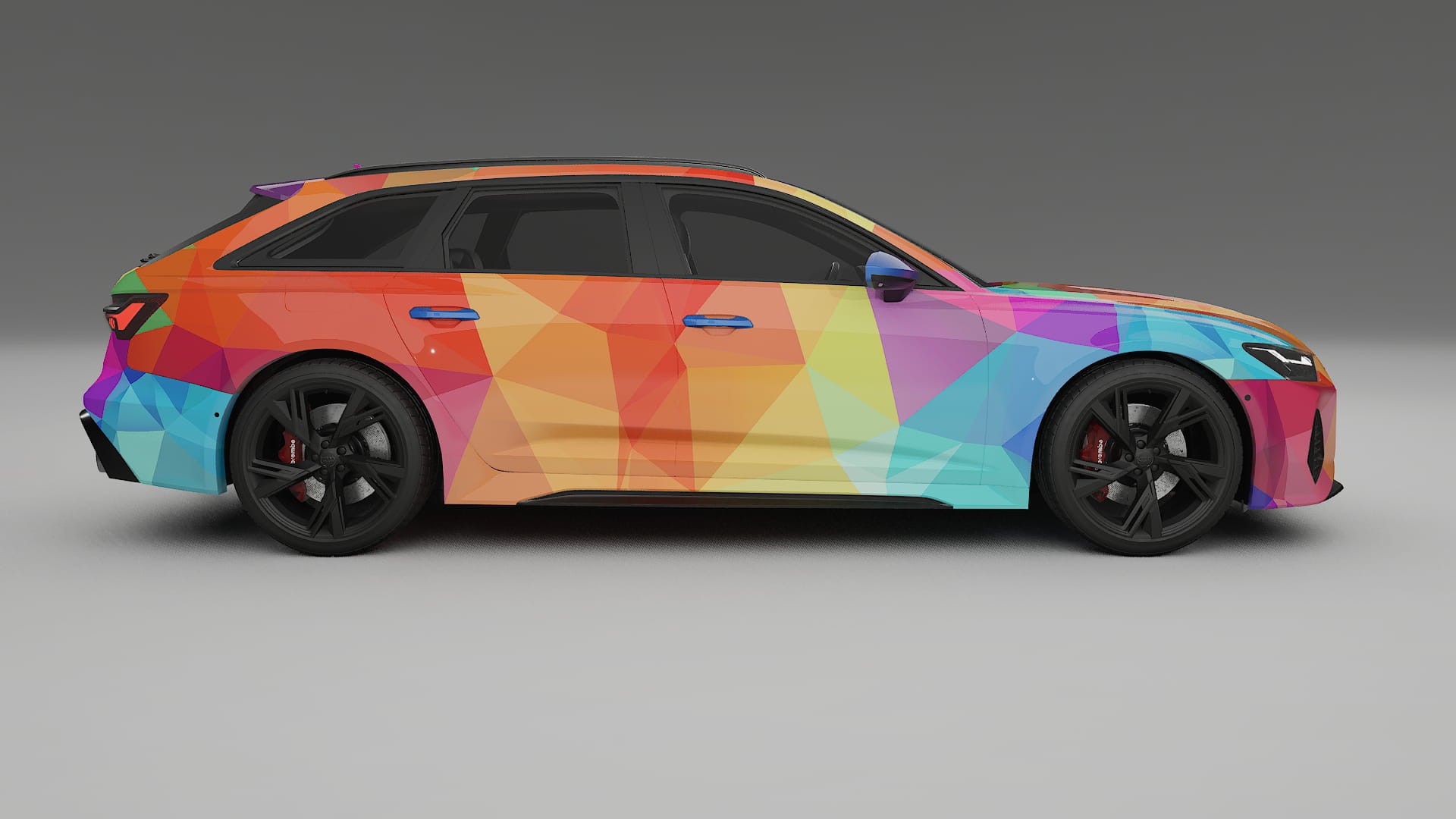 Audi RS6 Avant C8 facelift LCI VECTOR VIBE – Ontworpen Wrap PPF Kit van Printbaar Polyurethaanfolie