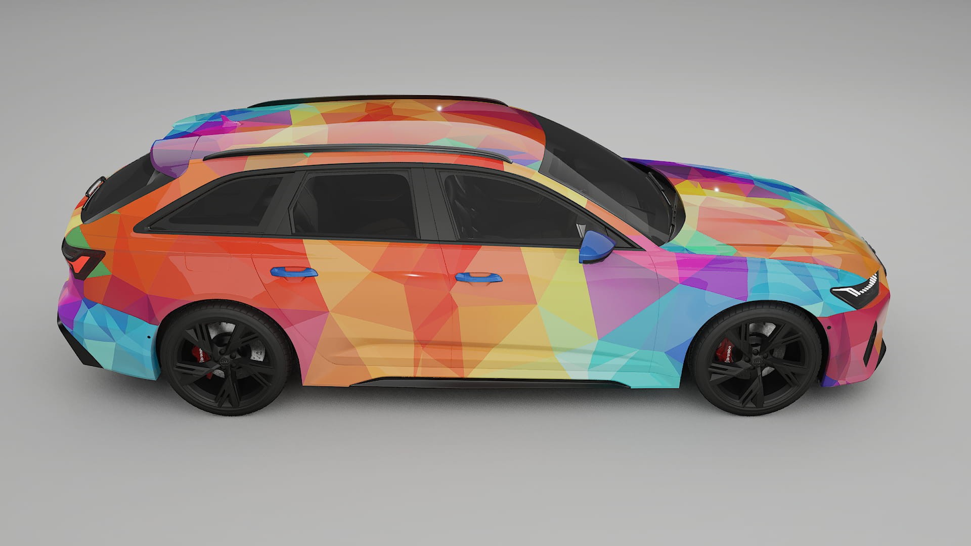 Audi RS6 Avant C8 facelift LCI VECTOR VIBE – Ontworpen Wrap PPF Kit van Printbaar Polyurethaanfolie