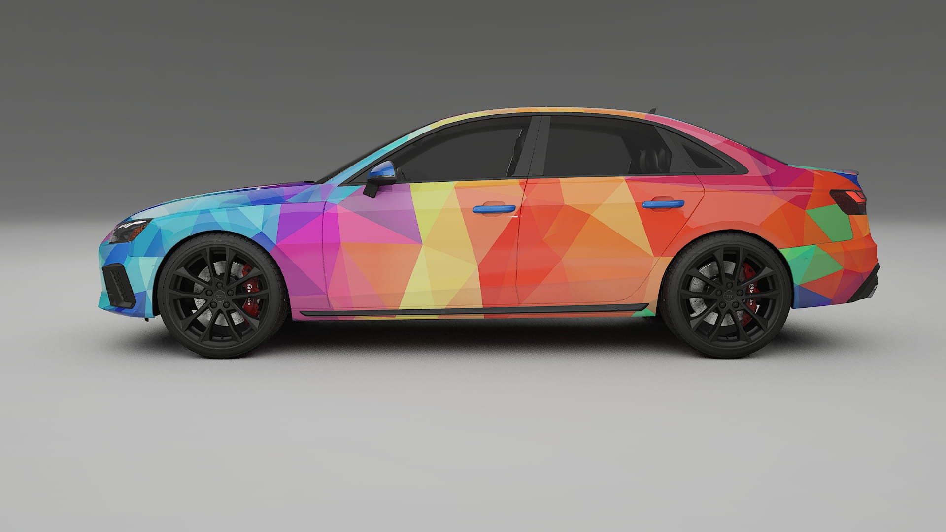 Audi S4 Sedan B9 facelift LCI VECTOR VIBE – Ontworpen Wrap PPF Kit van Printbaar Polyurethaanfolie