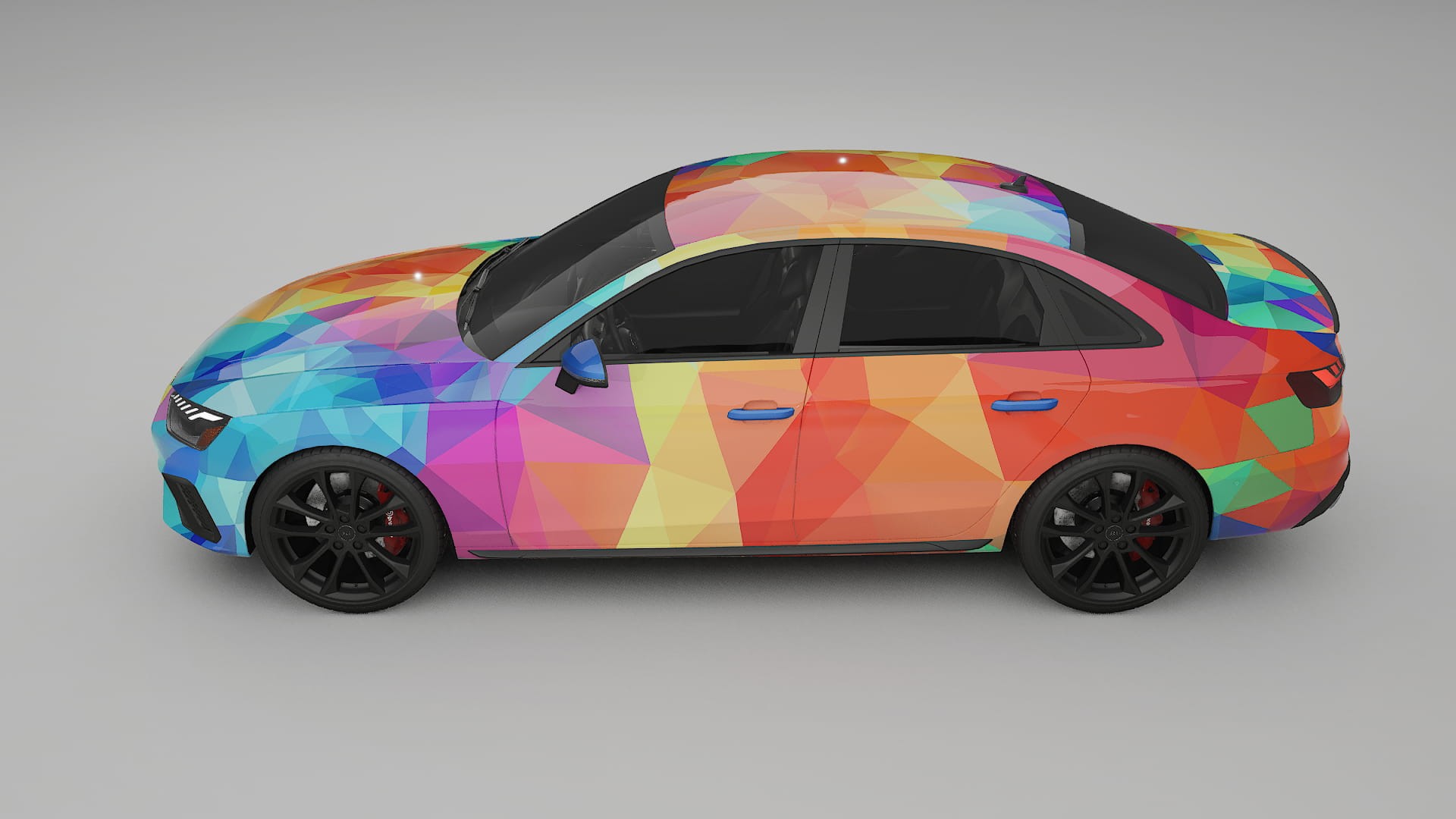 Audi S4 Sedan B9 facelift LCI VECTOR VIBE – Ontworpen Wrap PPF Kit van Printbaar Polyurethaanfolie