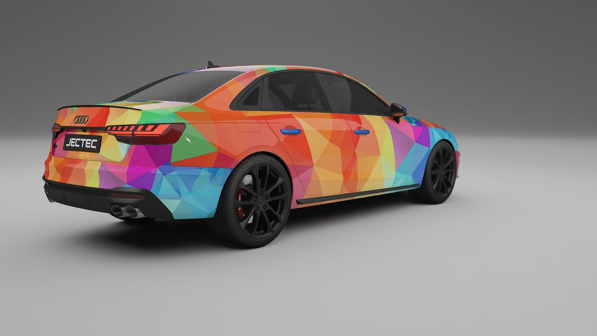Audi S4 Sedan B9 facelift LCI VECTOR VIBE – Ontworpen Wrap PPF Kit van Printbaar Polyurethaanfolie