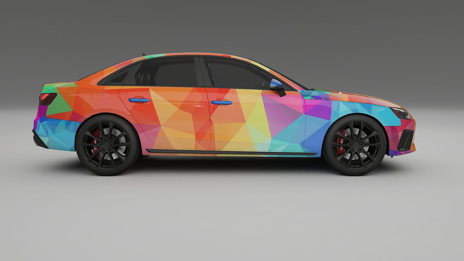 Audi S4 Sedan B9 facelift LCI VECTOR VIBE – Ontworpen Wrap PPF Kit van Printbaar Polyurethaanfolie