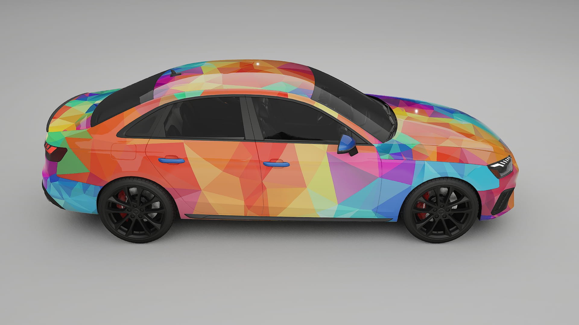 Audi S4 Sedan B9 facelift LCI VECTOR VIBE – Ontworpen Wrap PPF Kit van Printbaar Polyurethaanfolie