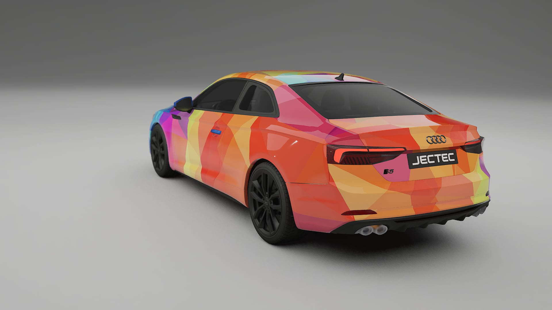 Audi S5 B9 prefacelift pre-LCI VECTOR VIBE – Ontworpen Wrap PPF Kit van Printbaar Polyurethaanfolie