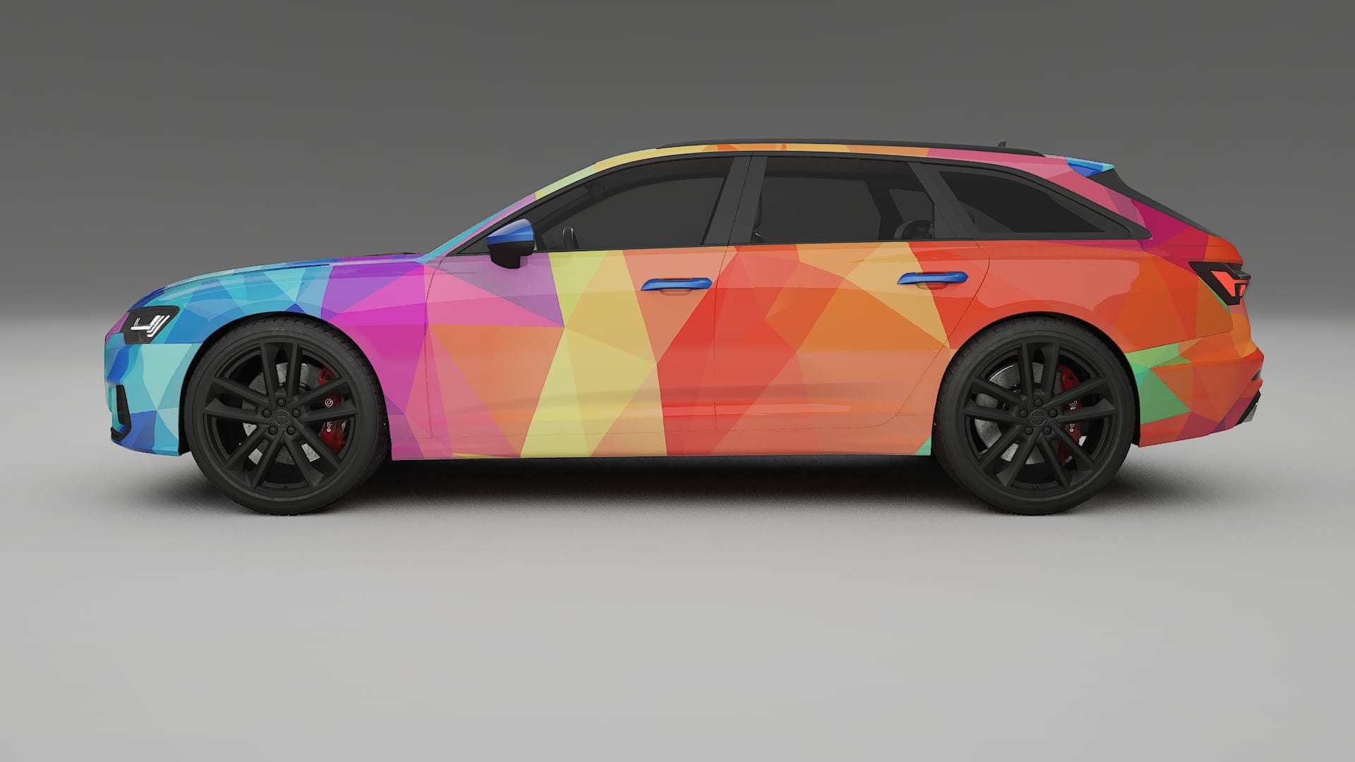 Audi S6 Avant prefacelift pre-LCI C8 VECTOR VIBE – Ontworpen Wrap PPF Kit van Printbaar Polyurethaanfolie