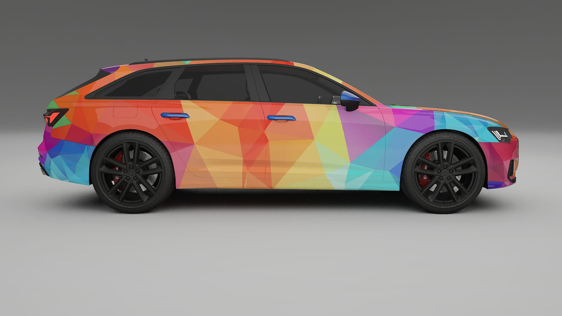 Audi S6 Avant prefacelift pre-LCI C8 VECTOR VIBE – Ontworpen Wrap PPF Kit van Printbaar Polyurethaanfolie