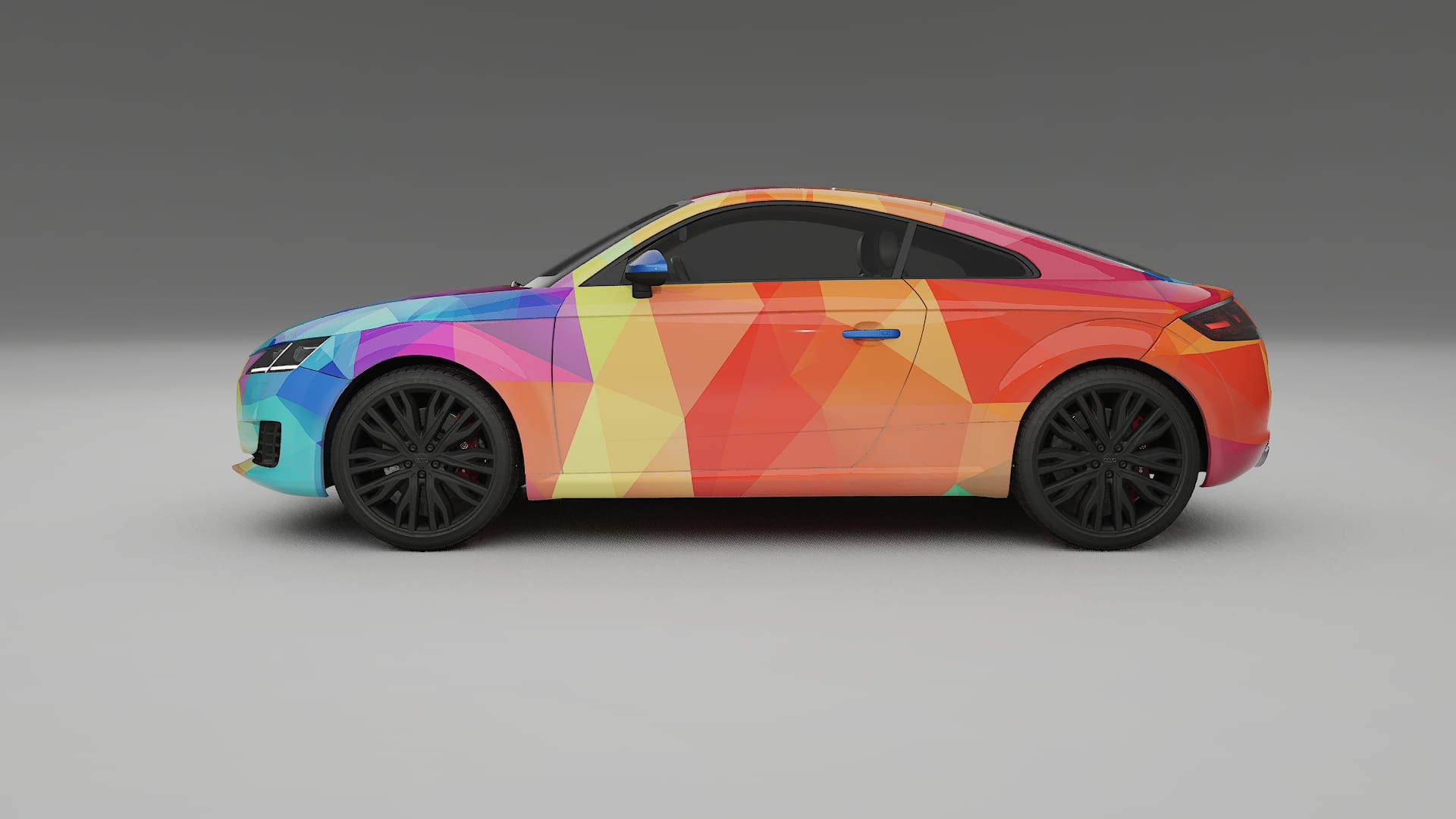 Audi TT Coupe 8S prefacelift pre-LCI VECTOR VIBE – Ontworpen Wrap PPF Kit van Printbaar Polyurethaanfolie