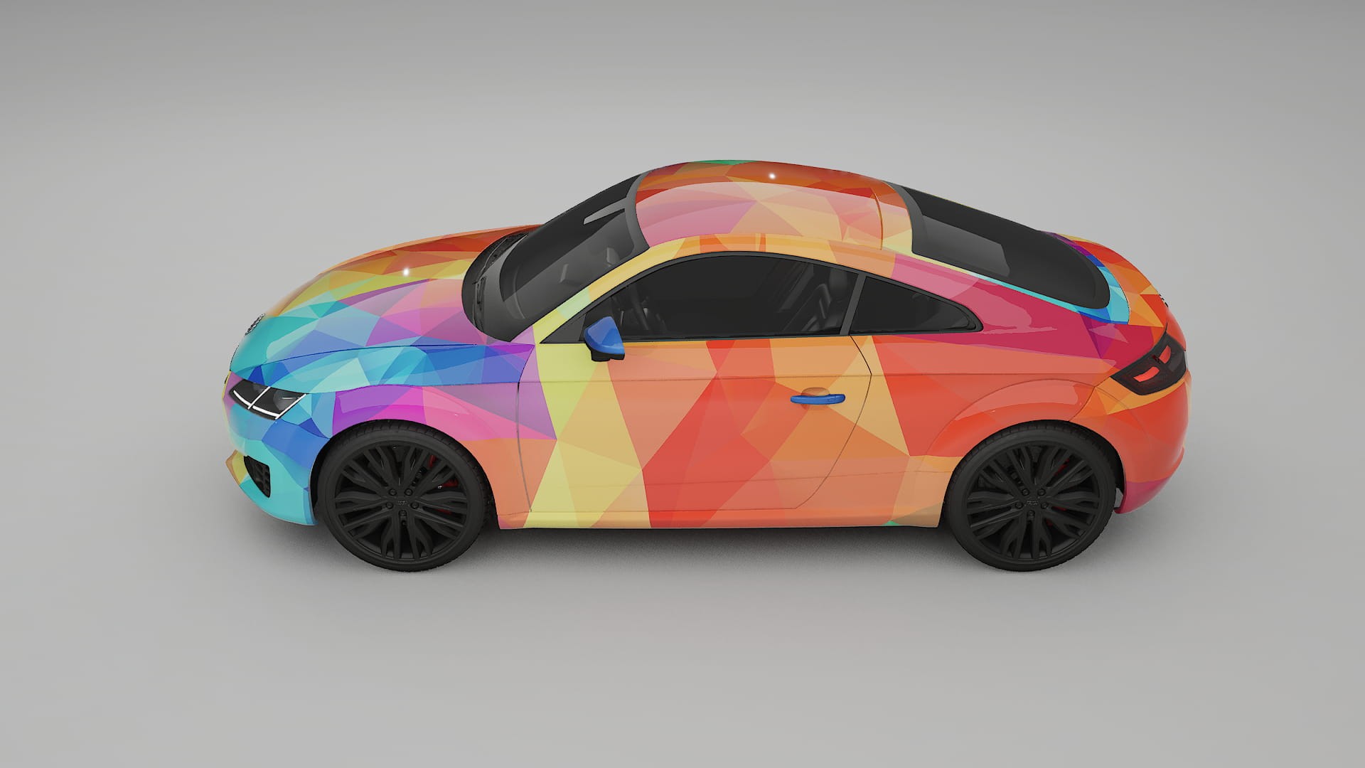 Audi TT Coupe 8S prefacelift pre-LCI VECTOR VIBE – Ontworpen Wrap PPF Kit van Printbaar Polyurethaanfolie