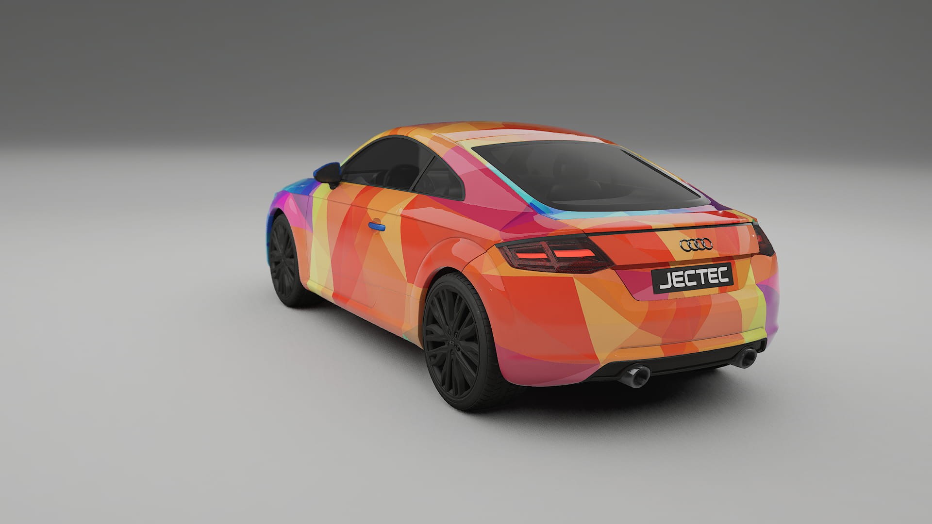 Audi TT Coupe 8S prefacelift pre-LCI VECTOR VIBE – Ontworpen Wrap PPF Kit van Printbaar Polyurethaanfolie