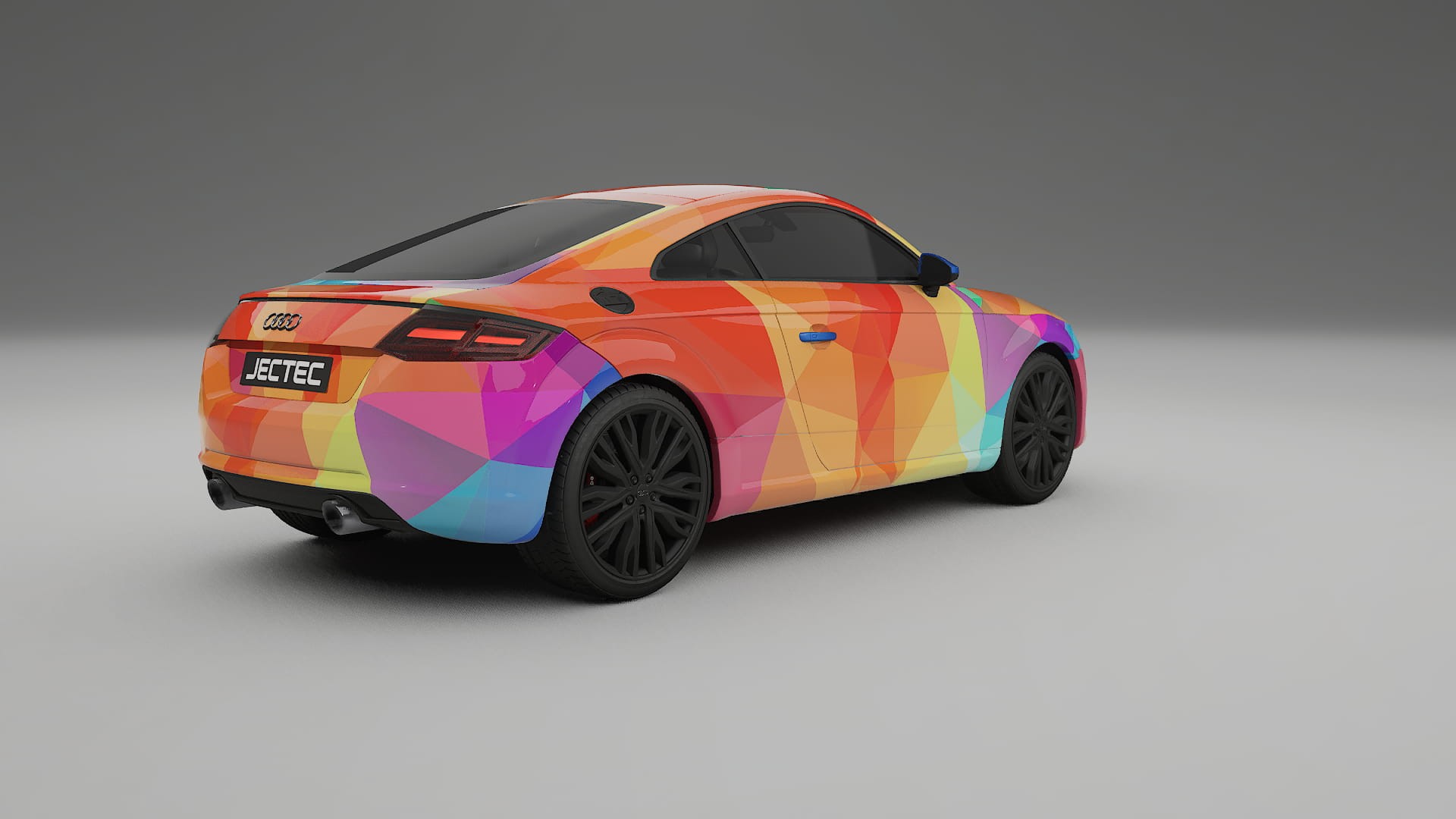 Audi TT Coupe 8S prefacelift pre-LCI VECTOR VIBE – Ontworpen Wrap PPF Kit van Printbaar Polyurethaanfolie