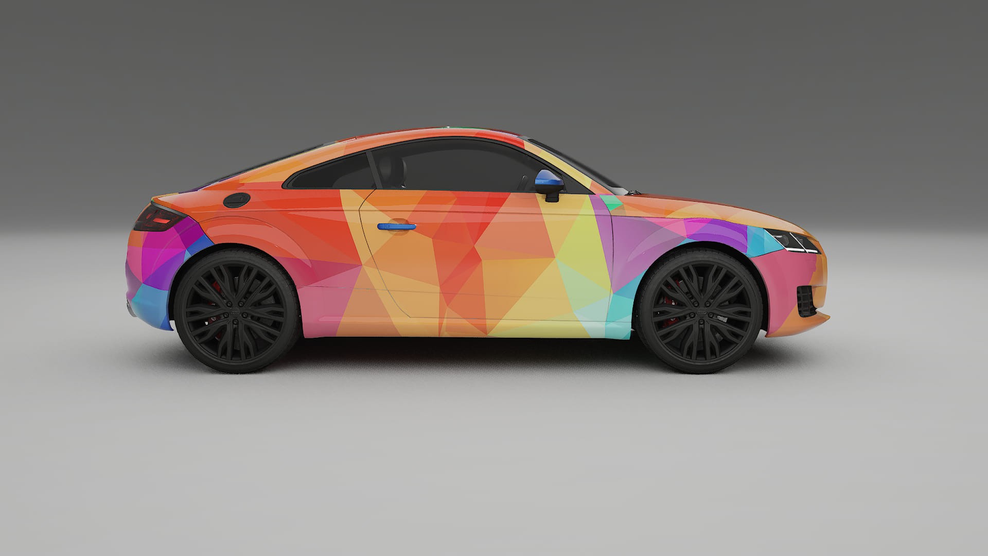 Audi TT Coupe 8S prefacelift pre-LCI VECTOR VIBE – Ontworpen Wrap PPF Kit van Printbaar Polyurethaanfolie