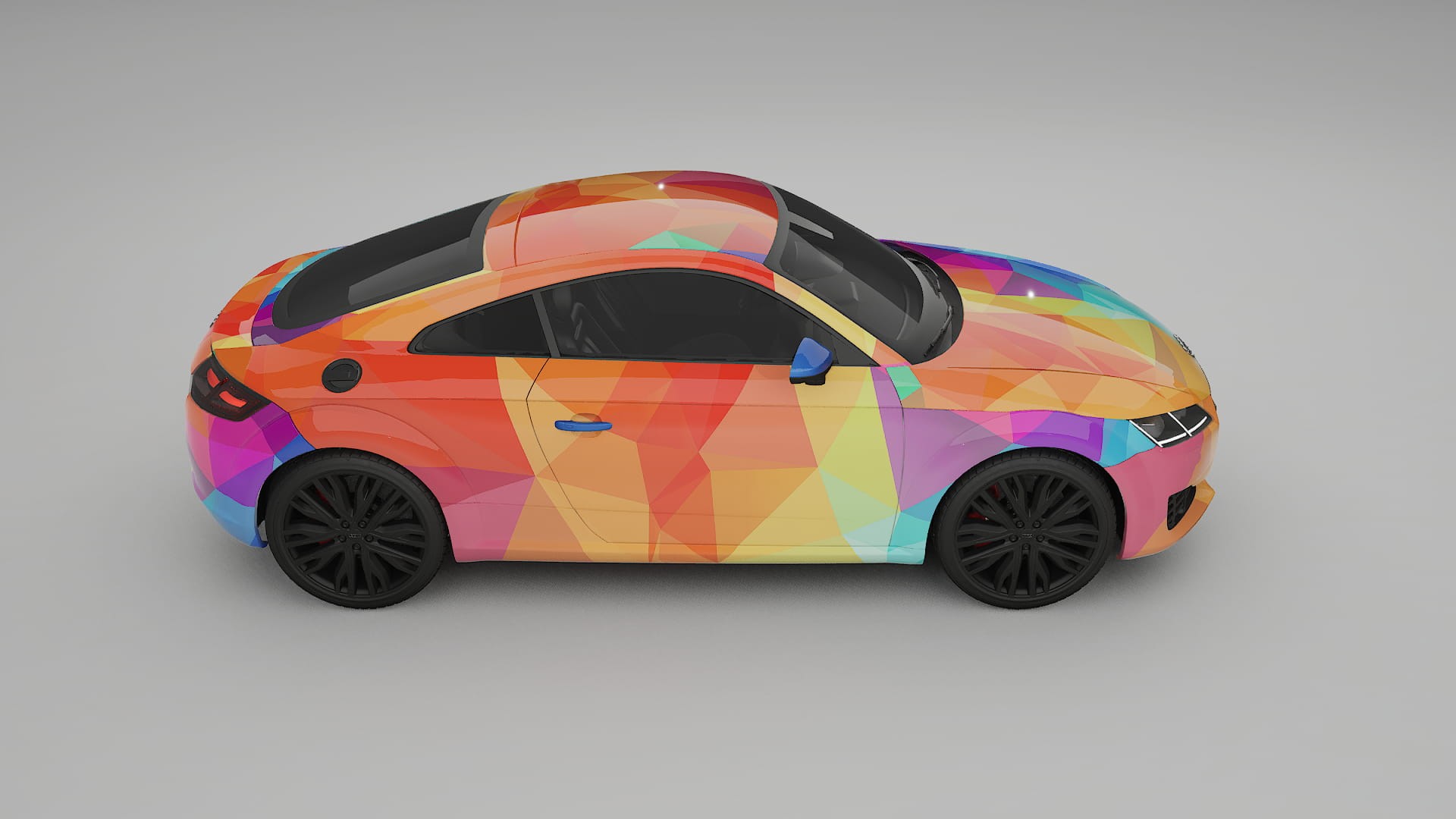 Audi TT Coupe 8S prefacelift pre-LCI VECTOR VIBE – Ontworpen Wrap PPF Kit van Printbaar Polyurethaanfolie