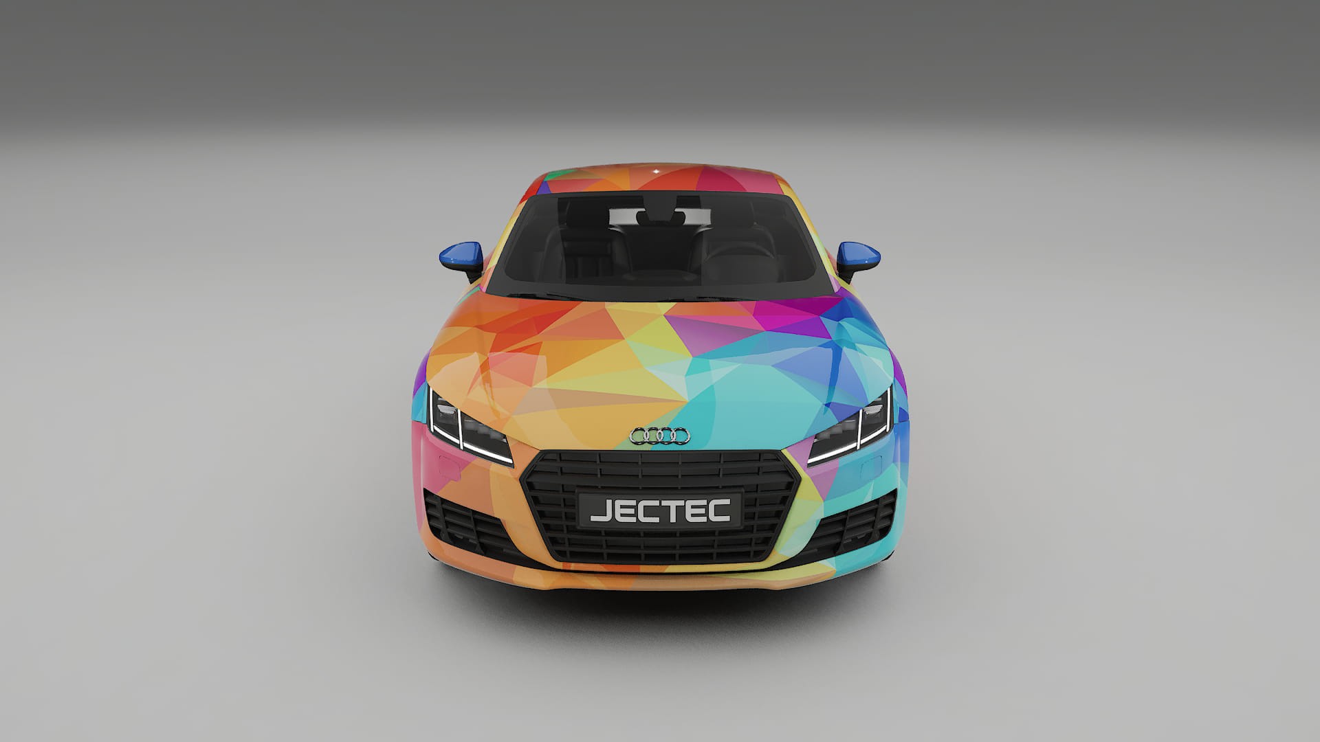 Audi TT Coupe 8S prefacelift pre-LCI VECTOR VIBE – Ontworpen Wrap PPF Kit van Printbaar Polyurethaanfolie