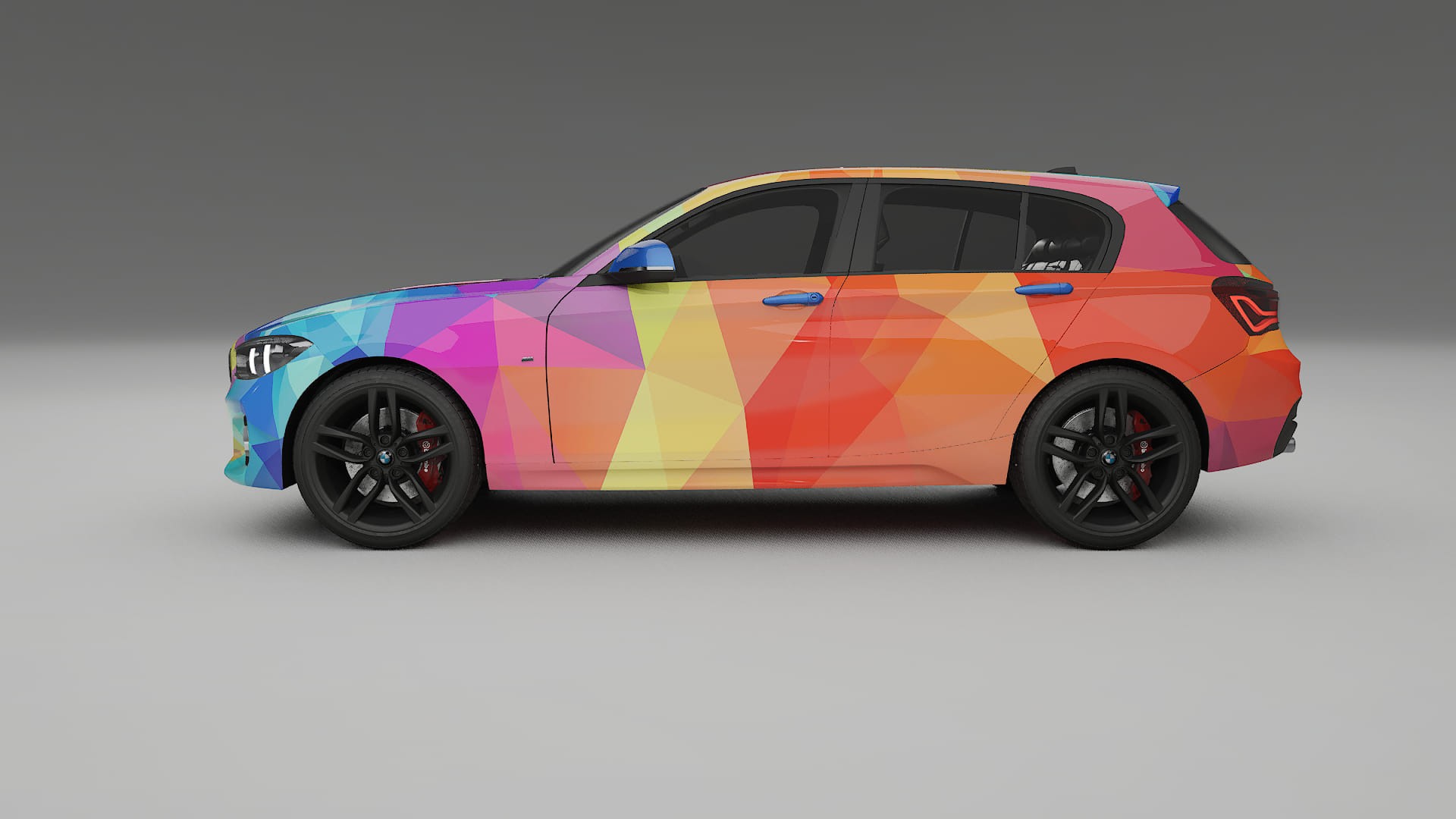BMW 1 F20 facelift LCI VECTOR VIBE – Ontworpen Wrap PPF Kit van Printbaar Polyurethaanfolie