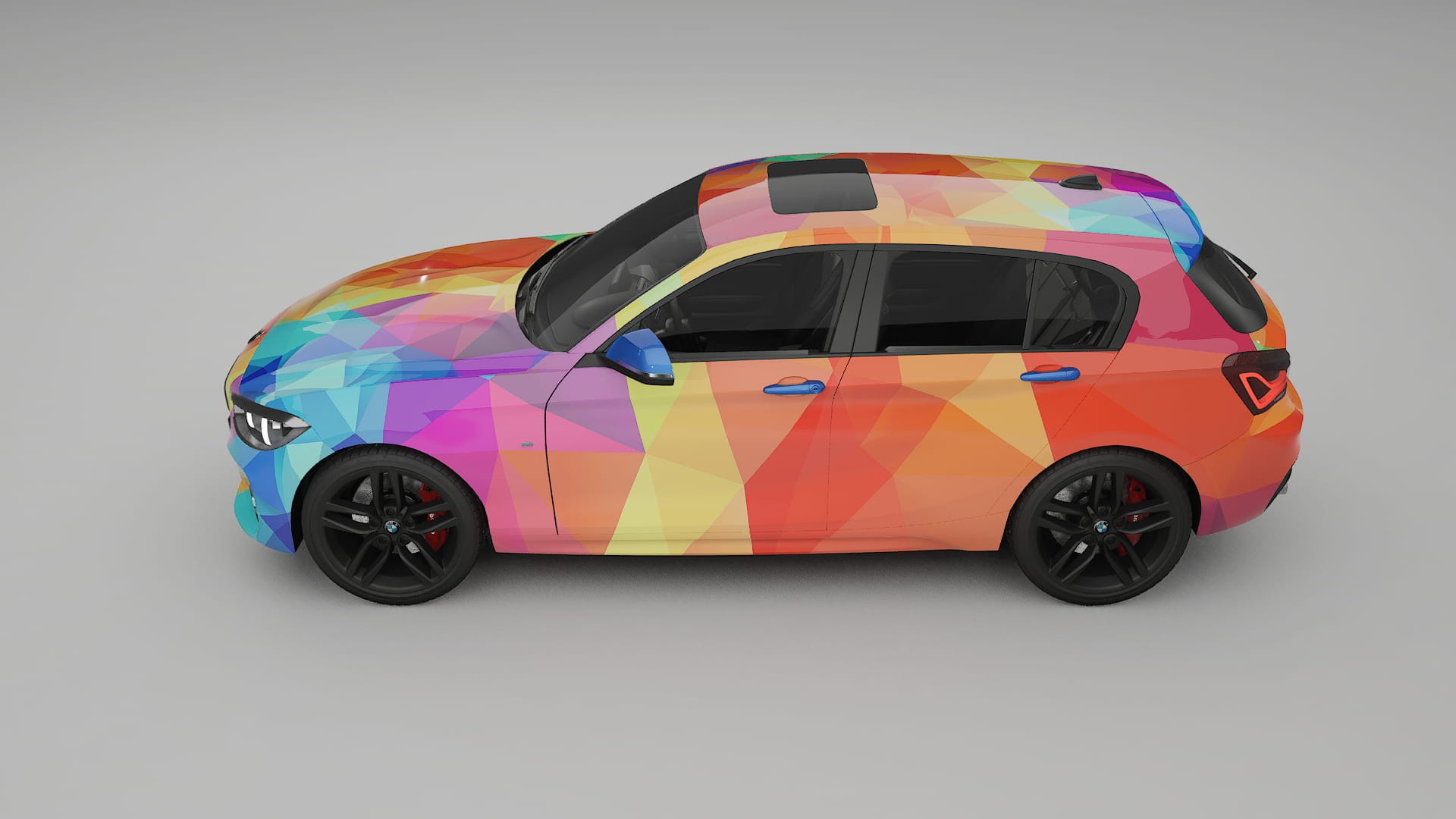 BMW 1 F20 facelift LCI VECTOR VIBE – Ontworpen Wrap PPF Kit van Printbaar Polyurethaanfolie