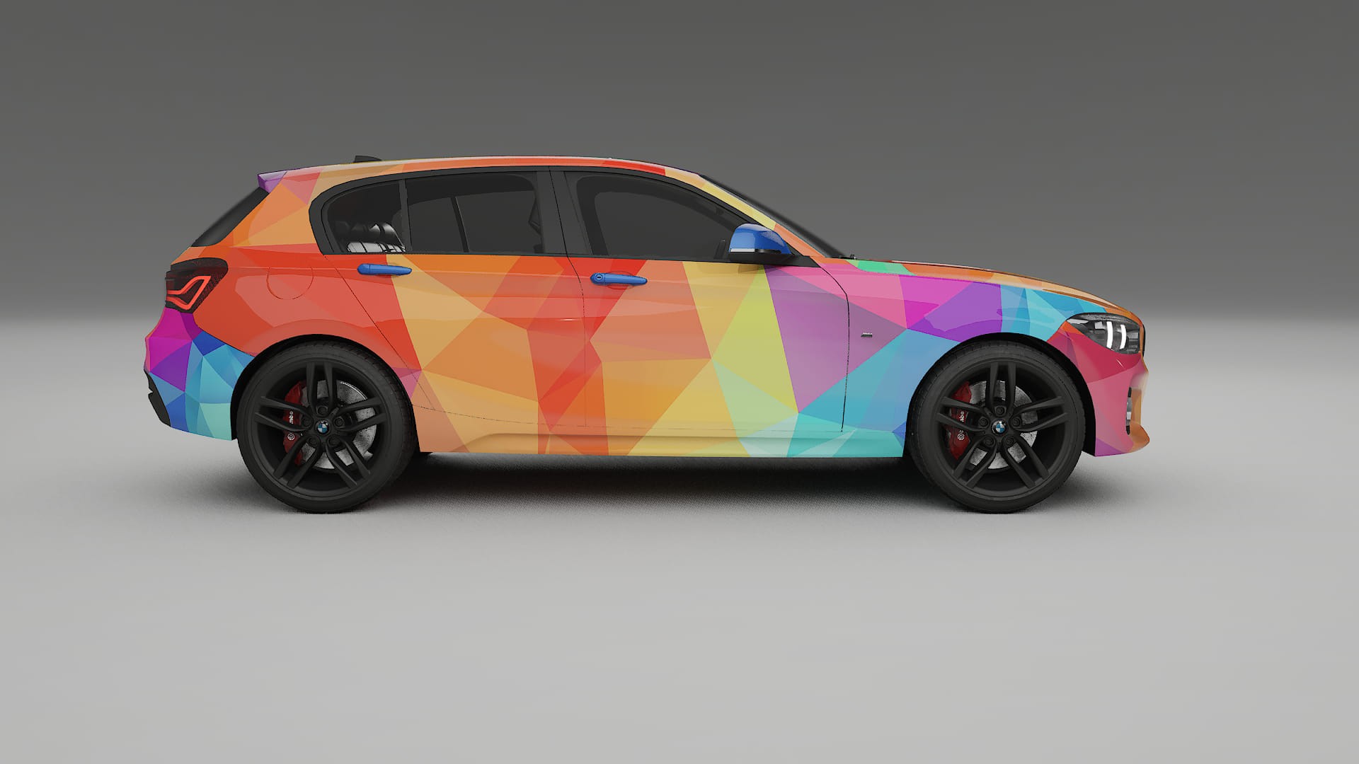 BMW 1 F20 facelift LCI VECTOR VIBE – Ontworpen Wrap PPF Kit van Printbaar Polyurethaanfolie