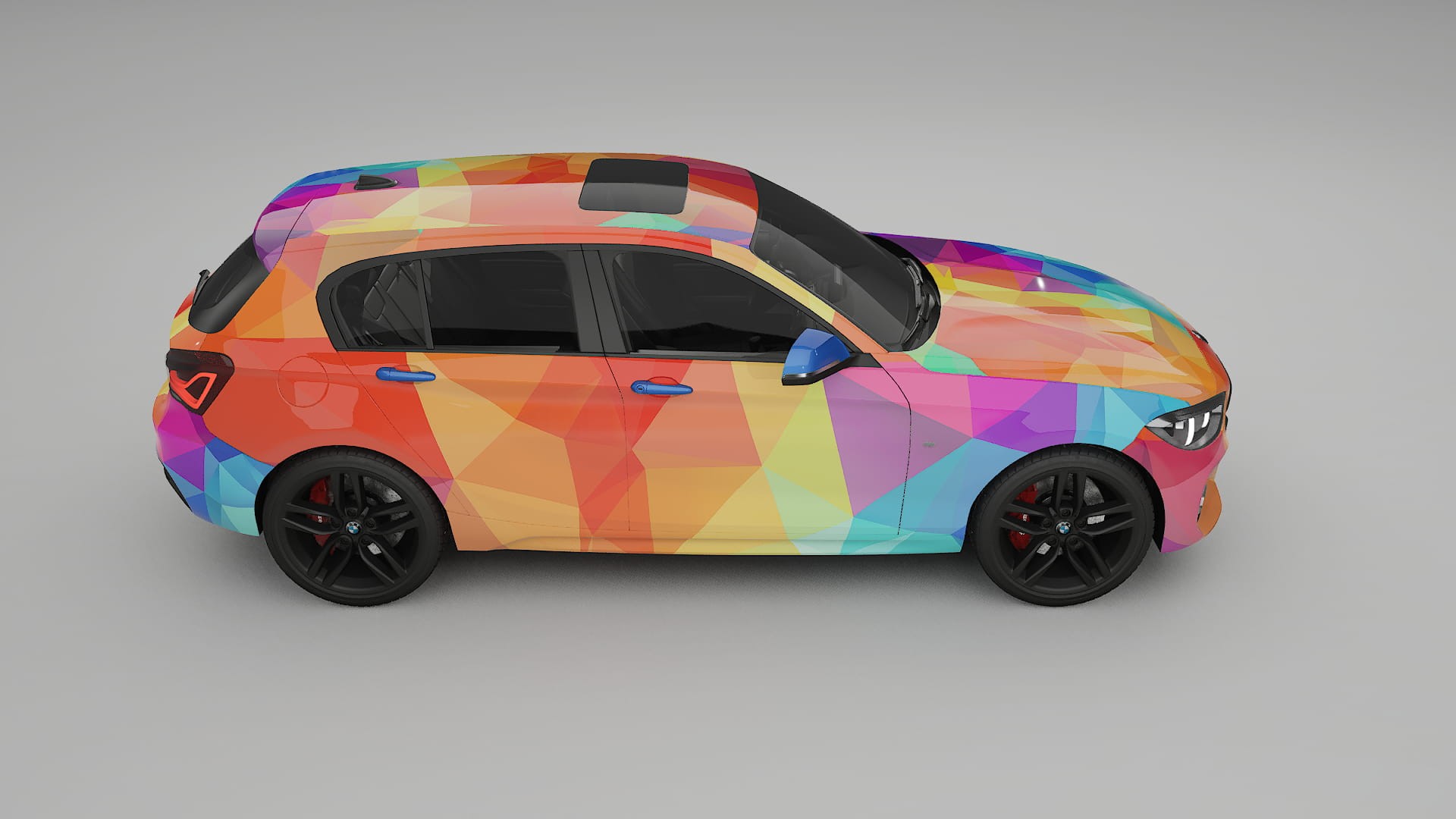 BMW 1 F20 facelift LCI VECTOR VIBE – Ontworpen Wrap PPF Kit van Printbaar Polyurethaanfolie