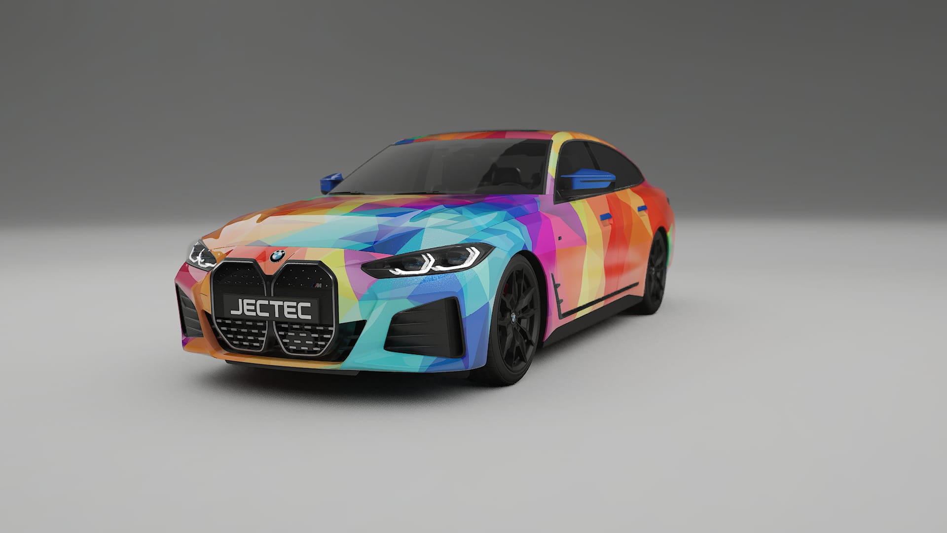 BMW I4 G26 M-Package VECTOR VIBE – Ontworpen Wrap PPF Kit van Printbaar Polyurethaanfolie
