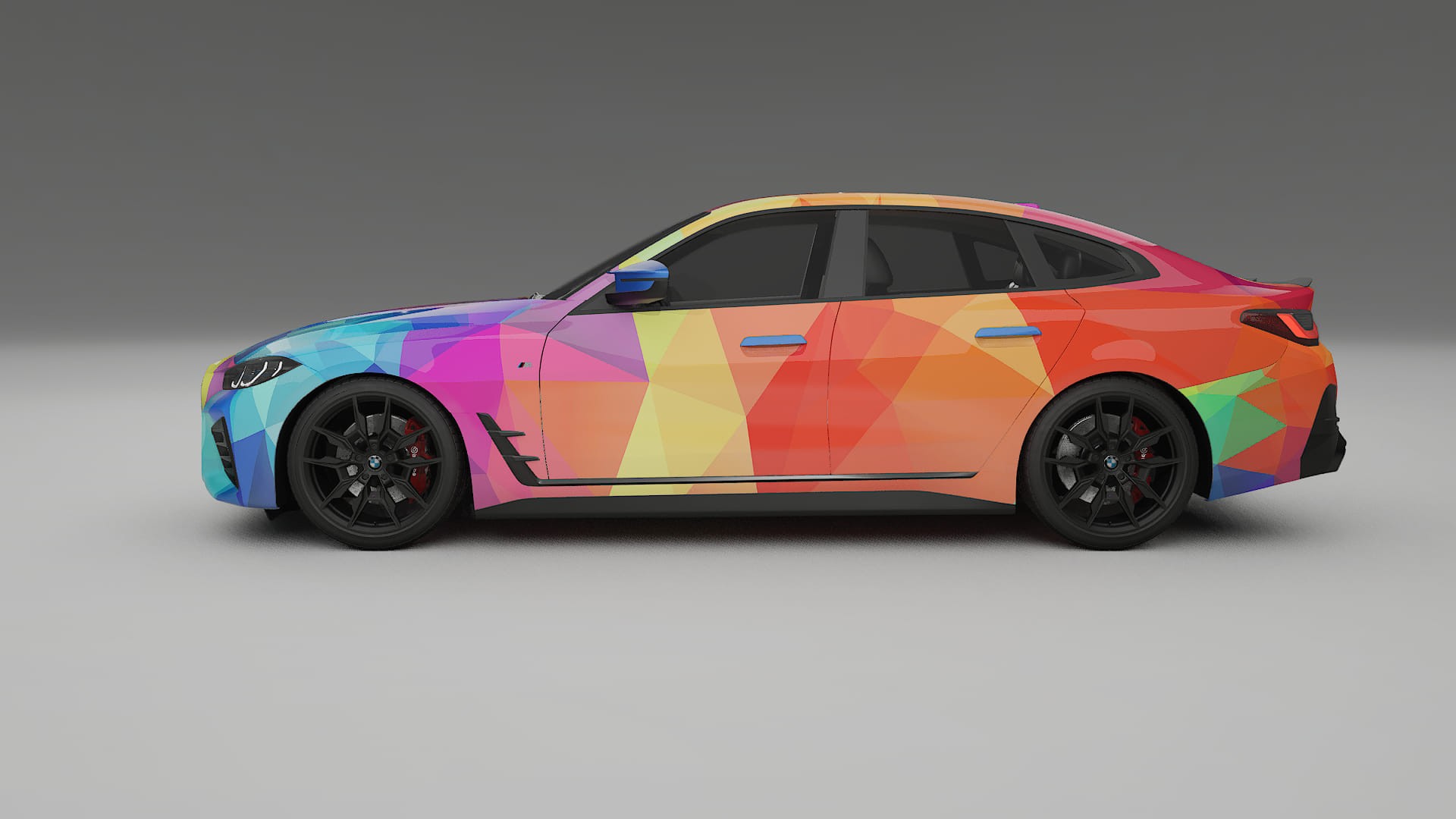 BMW I4 G26 M-Package VECTOR VIBE – Ontworpen Wrap PPF Kit van Printbaar Polyurethaanfolie