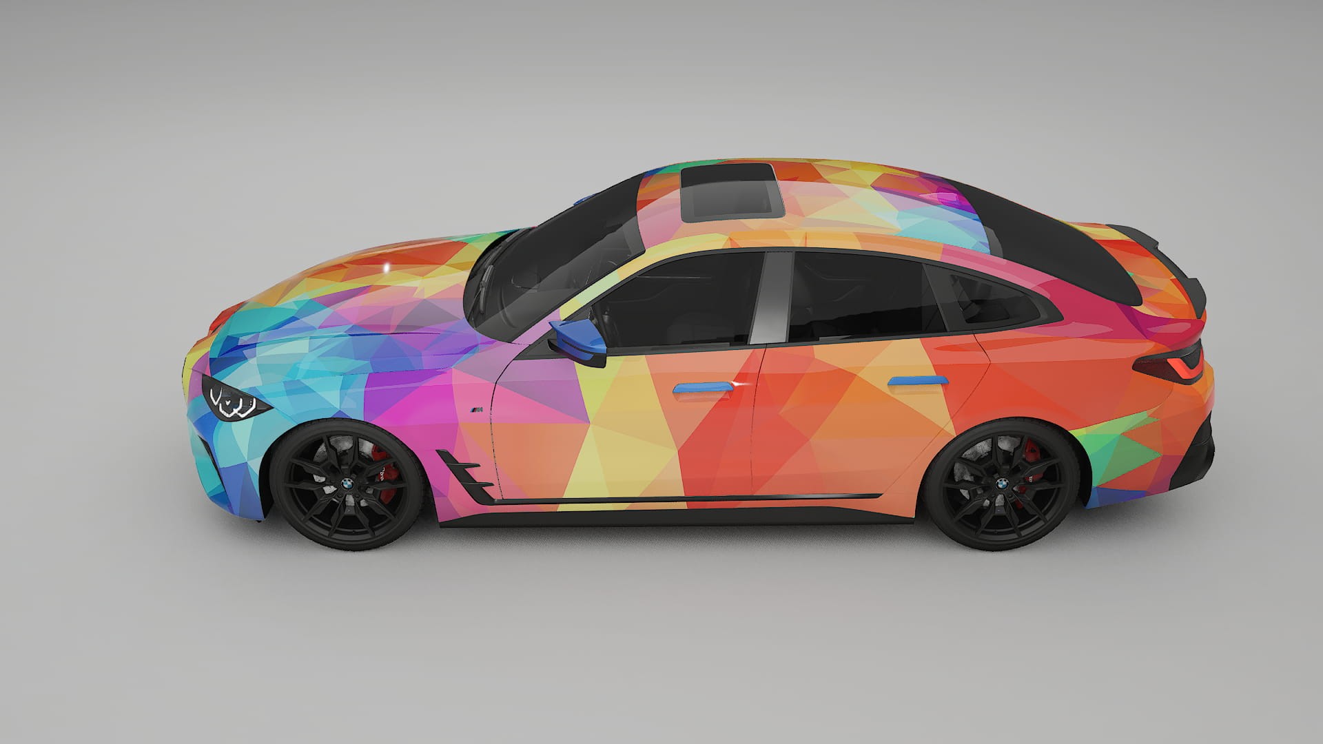 BMW I4 G26 M-Package VECTOR VIBE – Ontworpen Wrap PPF Kit van Printbaar Polyurethaanfolie