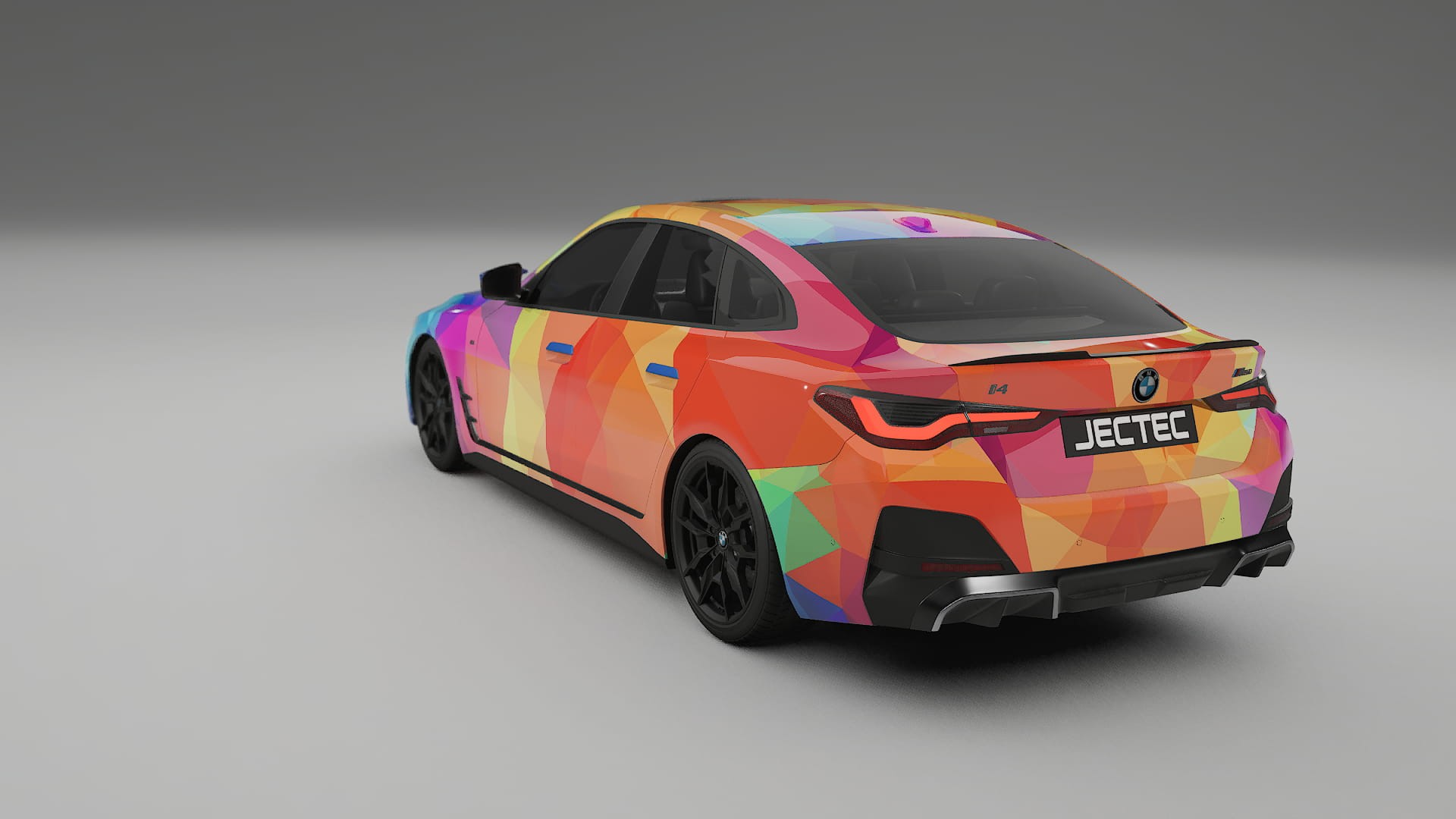 BMW I4 G26 M-Package VECTOR VIBE – Ontworpen Wrap PPF Kit van Printbaar Polyurethaanfolie