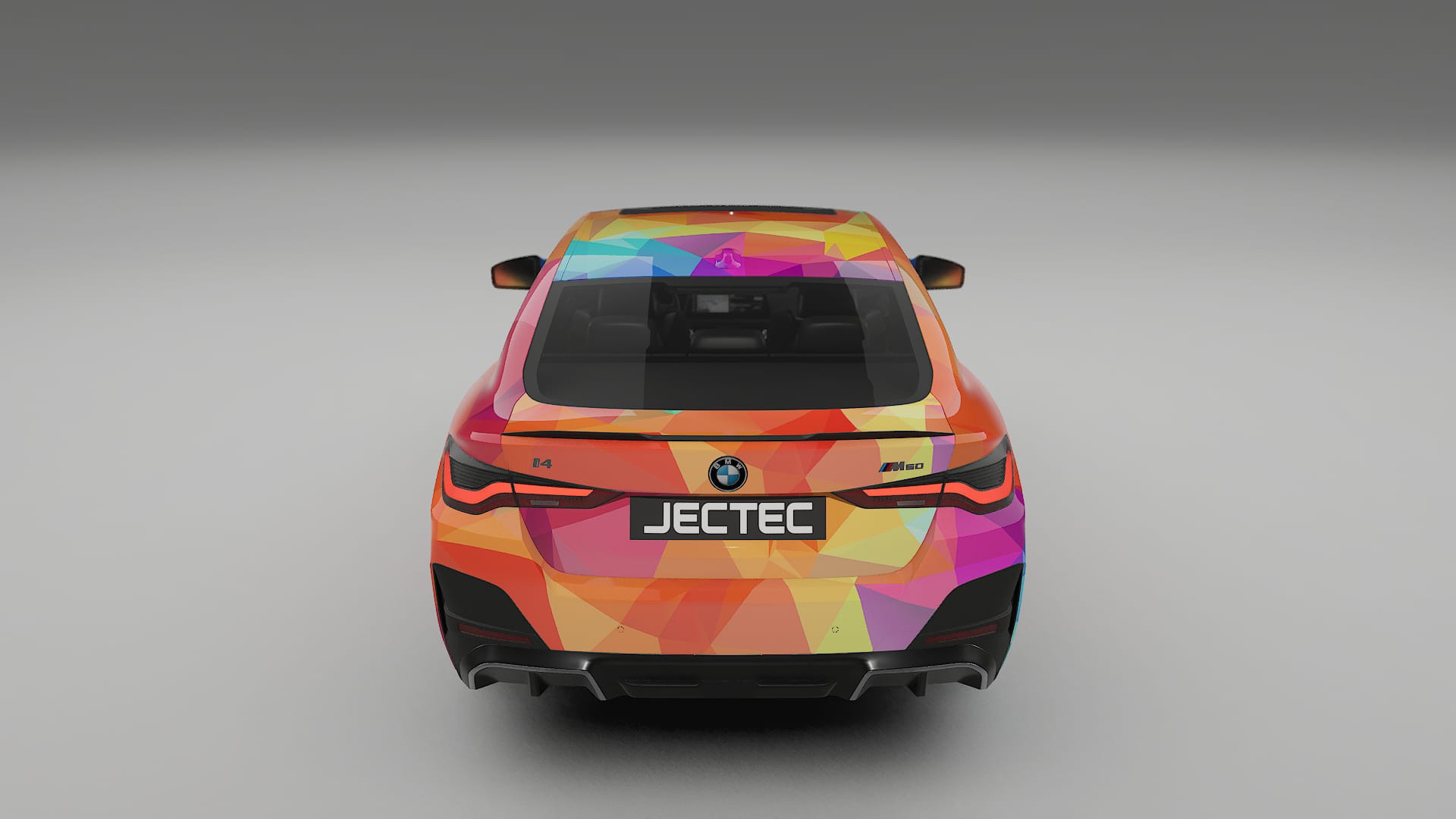 BMW I4 G26 M-Package VECTOR VIBE – Ontworpen Wrap PPF Kit van Printbaar Polyurethaanfolie