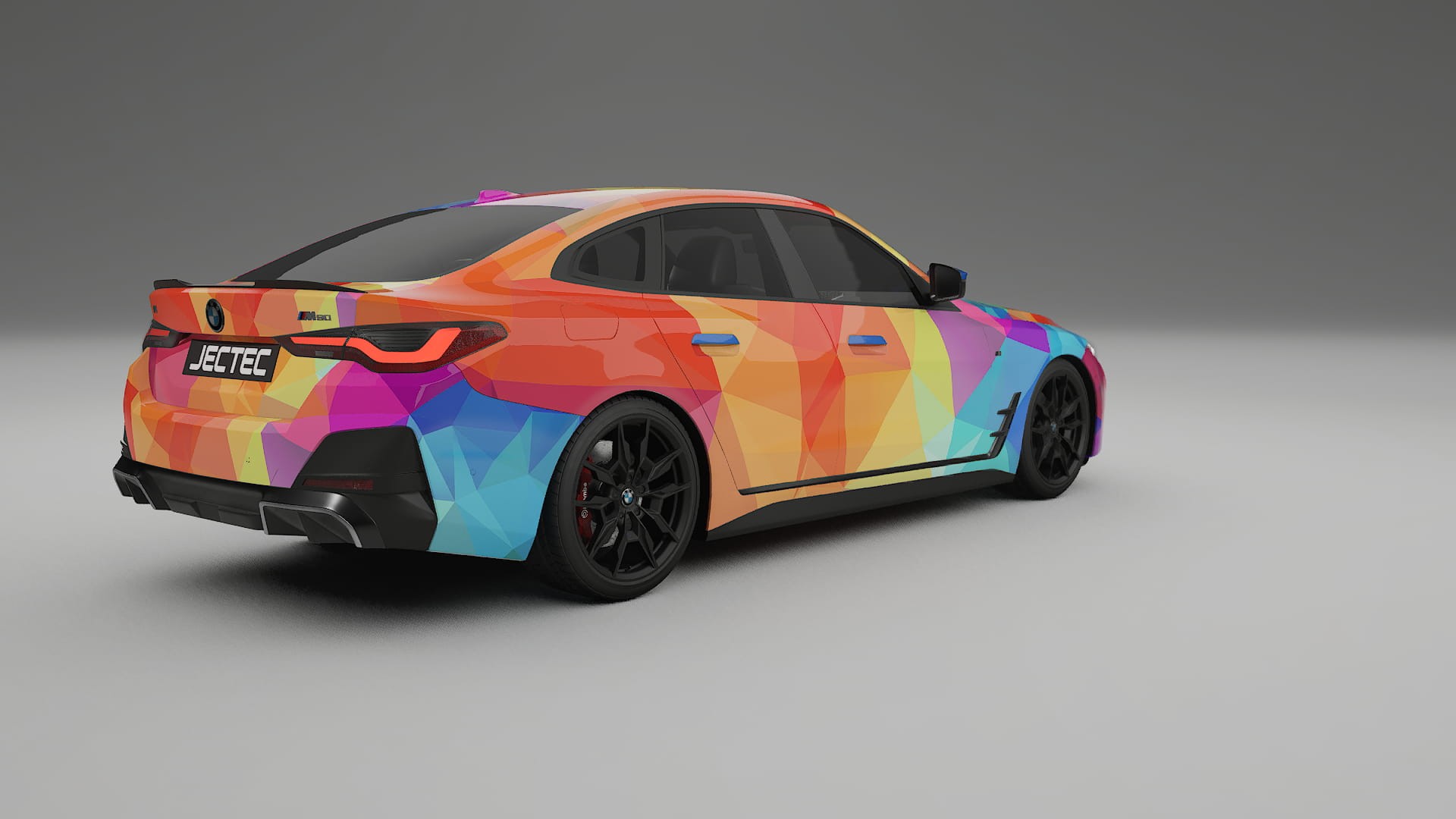 BMW I4 G26 M-Package VECTOR VIBE – Ontworpen Wrap PPF Kit van Printbaar Polyurethaanfolie