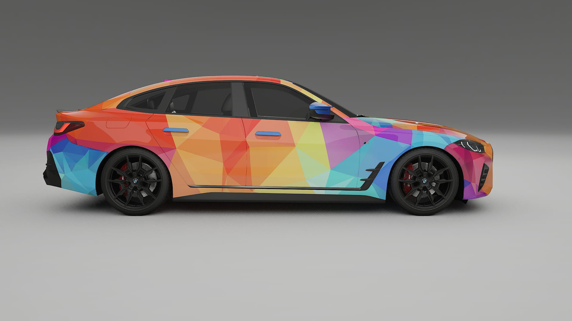 BMW I4 G26 M-Package VECTOR VIBE – Ontworpen Wrap PPF Kit van Printbaar Polyurethaanfolie