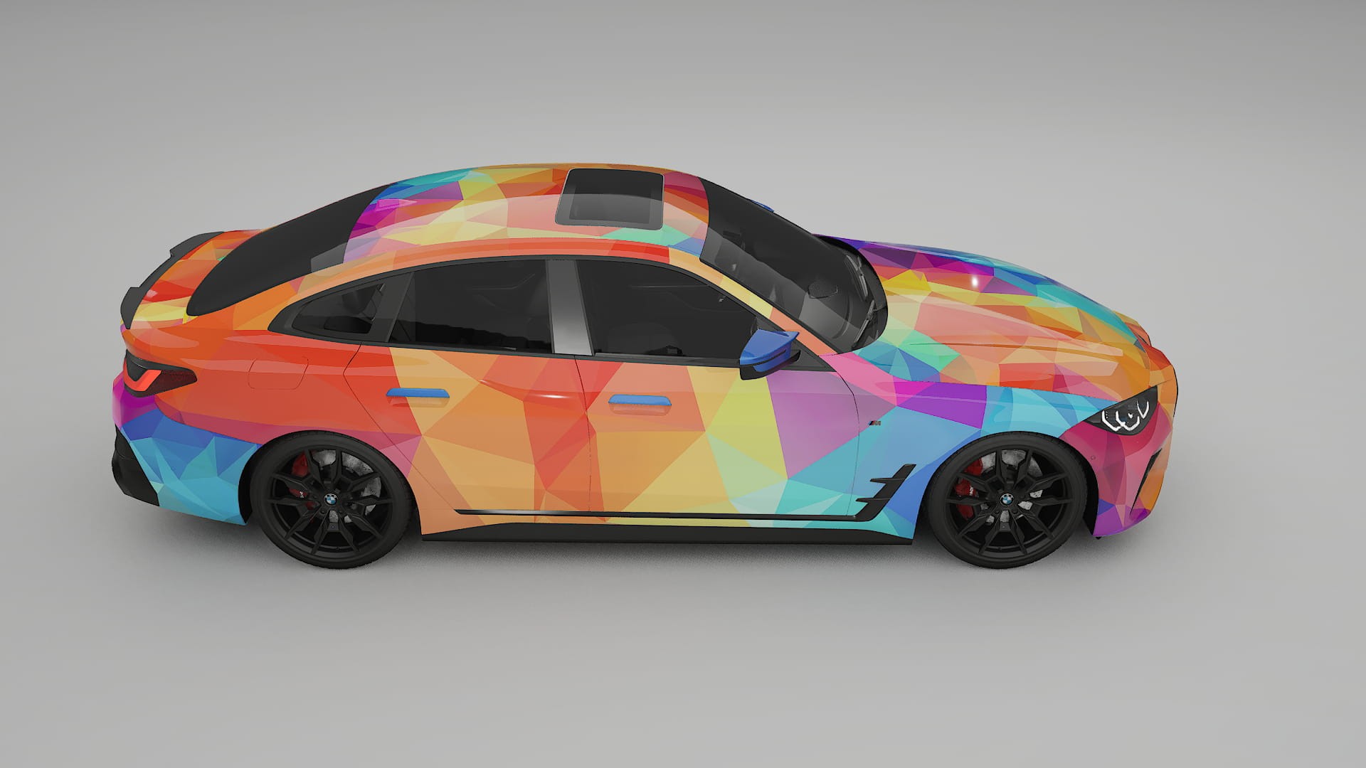 BMW I4 G26 M-Package VECTOR VIBE – Ontworpen Wrap PPF Kit van Printbaar Polyurethaanfolie