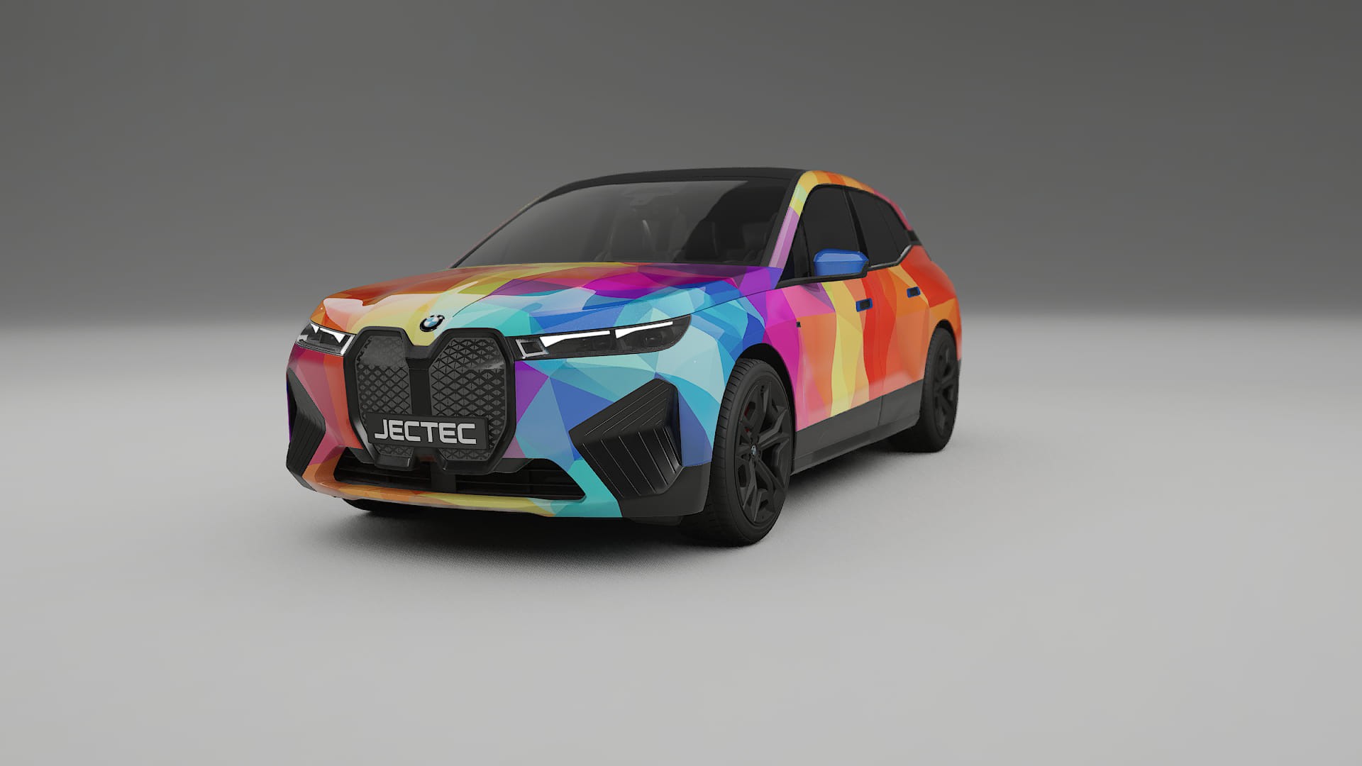 BMW iX M60 VECTOR VIBE – Ontworpen Wrap PPF Kit van Printbaar Polyurethaanfolie