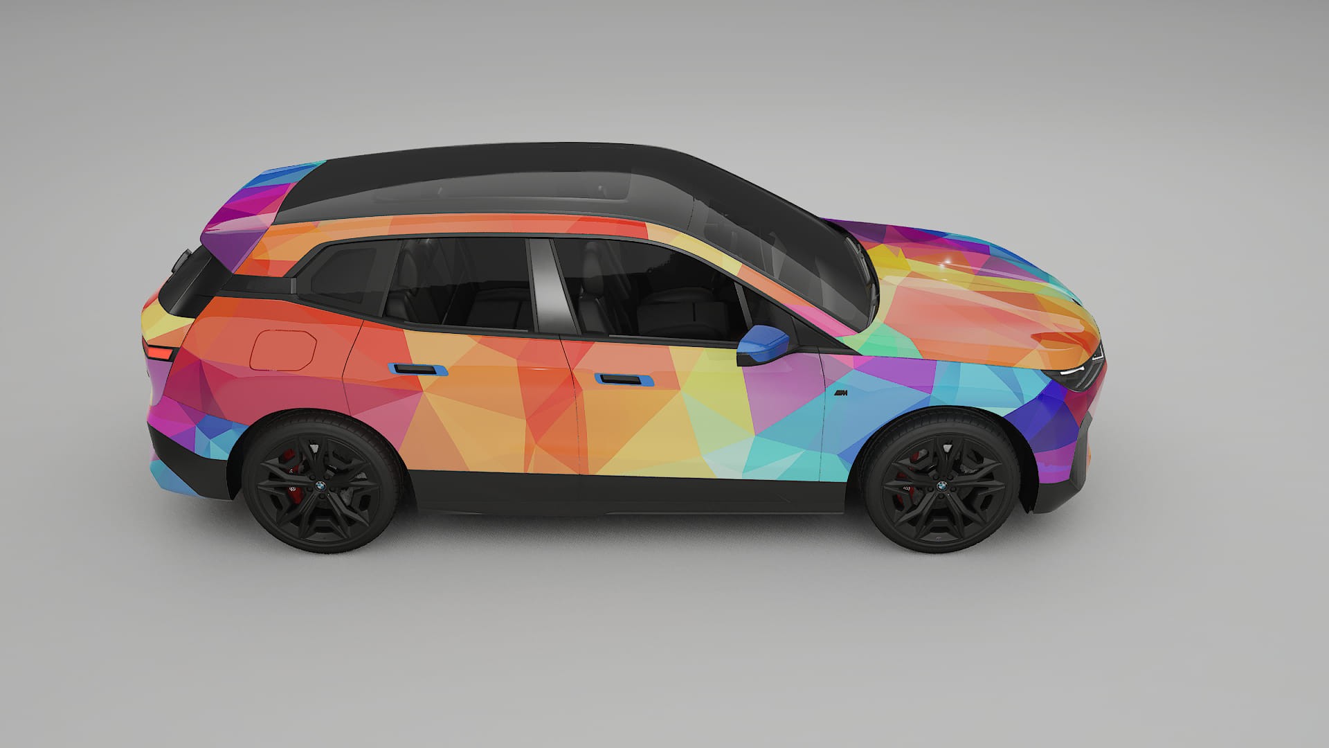 BMW iX M60 VECTOR VIBE – Ontworpen Wrap PPF Kit van Printbaar Polyurethaanfolie