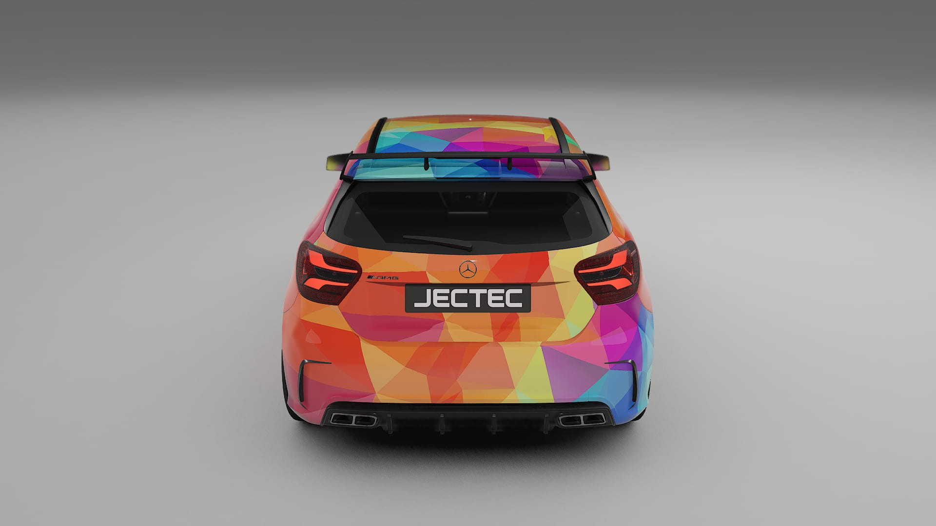 Mercedes A45 AMG W176 VECTOR VIBE – Ontworpen Wrap PPF Kit van Printbaar Polyurethaanfolie