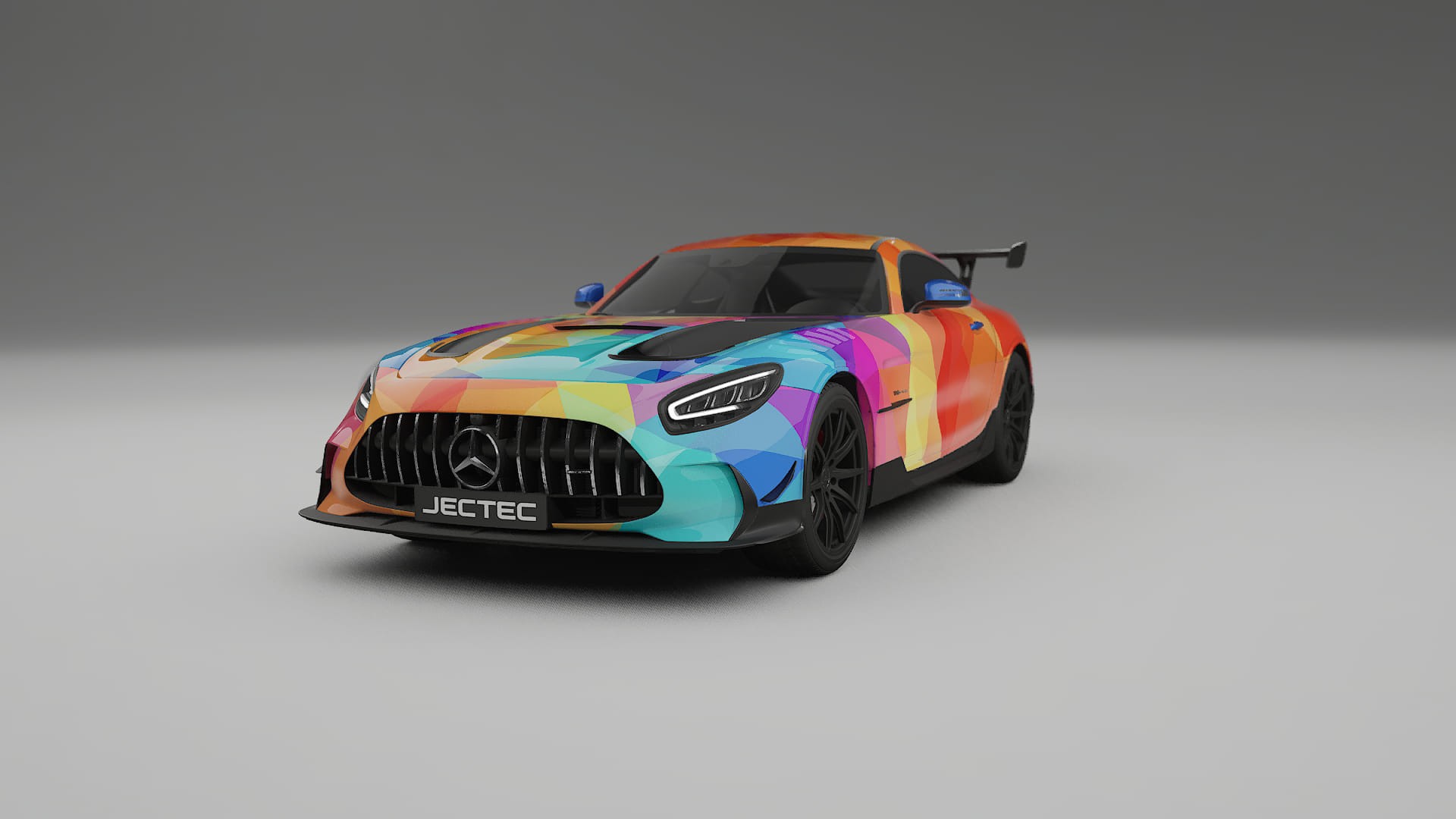 Mercedes AMG GT Black Series C192 Coupe VECTOR VIBE – Ontworpen Wrap PPF Kit van Printbaar Polyurethaanfolie