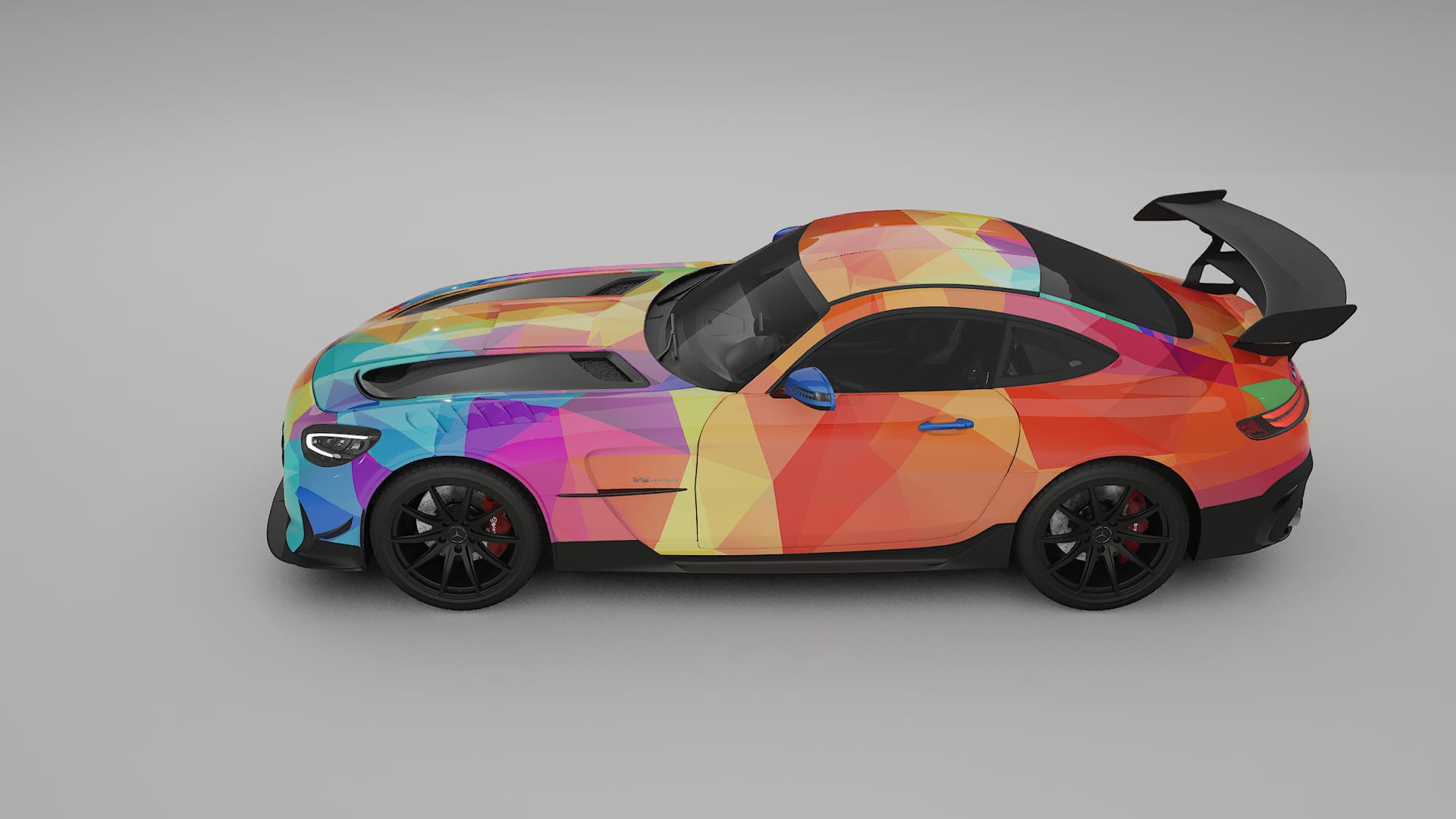 Mercedes AMG GT Black Series C192 Coupe VECTOR VIBE – Ontworpen Wrap PPF Kit van Printbaar Polyurethaanfolie