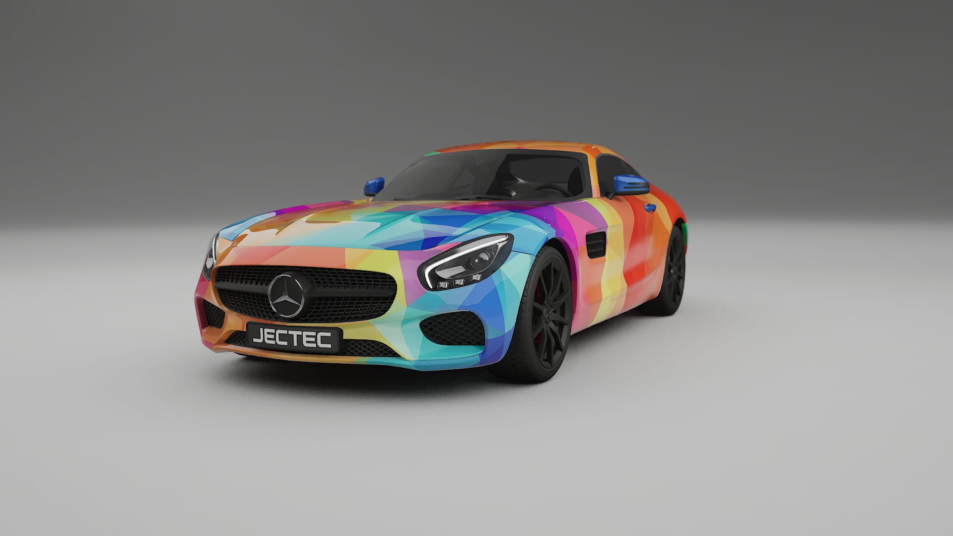 Mercedes AMG GT C190 Coupe VECTOR VIBE – Ontworpen Wrap PPF Kit van Printbaar Polyurethaanfolie