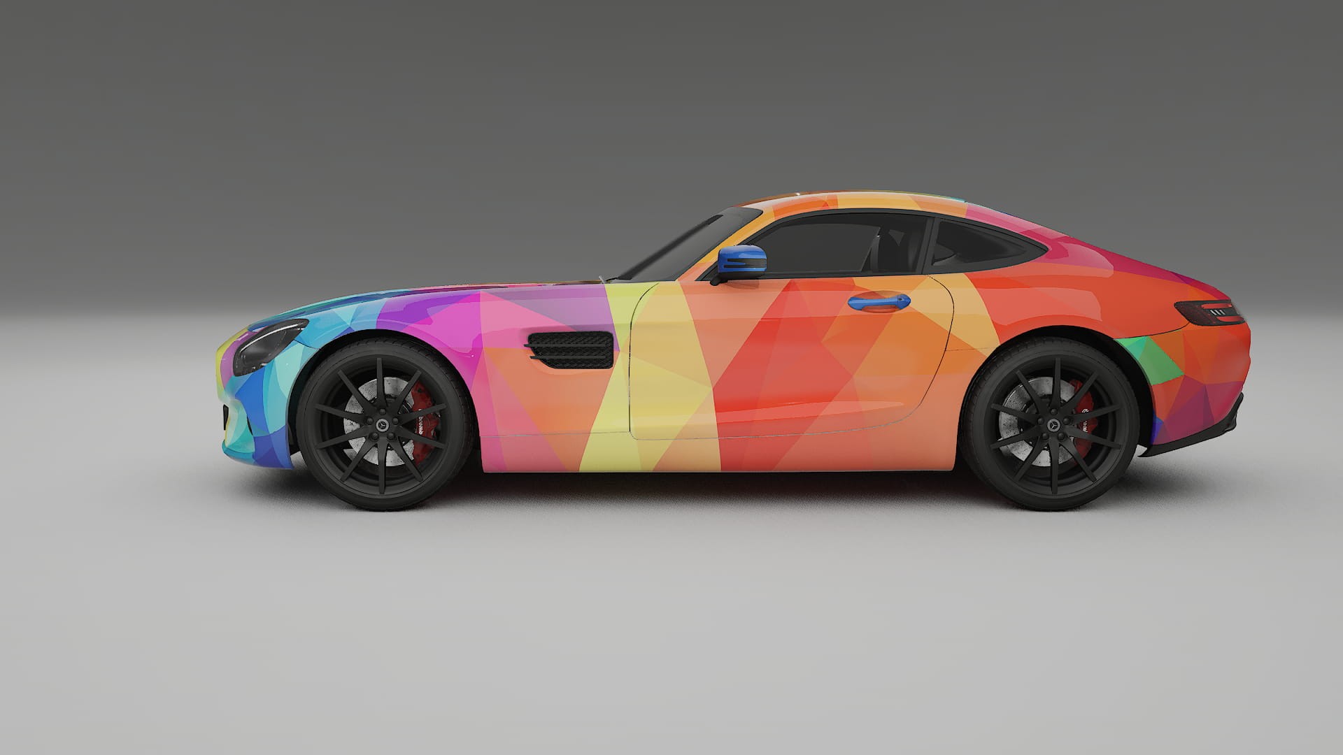 Mercedes AMG GT C190 Coupe VECTOR VIBE – Ontworpen Wrap PPF Kit van Printbaar Polyurethaanfolie