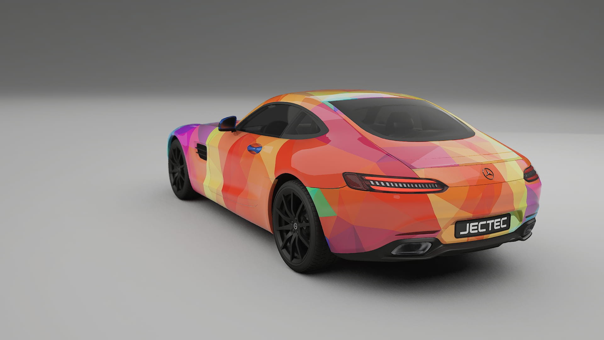 Mercedes AMG GT C190 Coupe VECTOR VIBE – Ontworpen Wrap PPF Kit van Printbaar Polyurethaanfolie