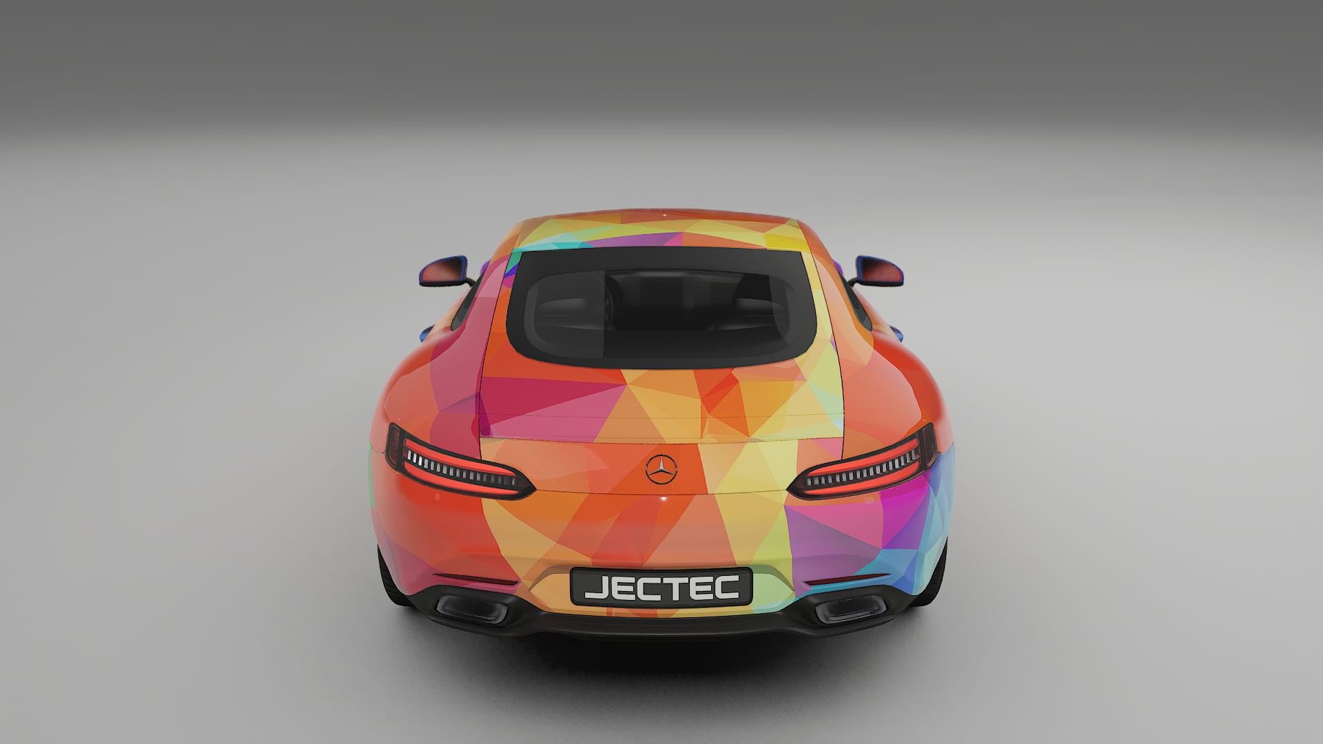 Mercedes AMG GT C190 Coupe VECTOR VIBE – Ontworpen Wrap PPF Kit van Printbaar Polyurethaanfolie