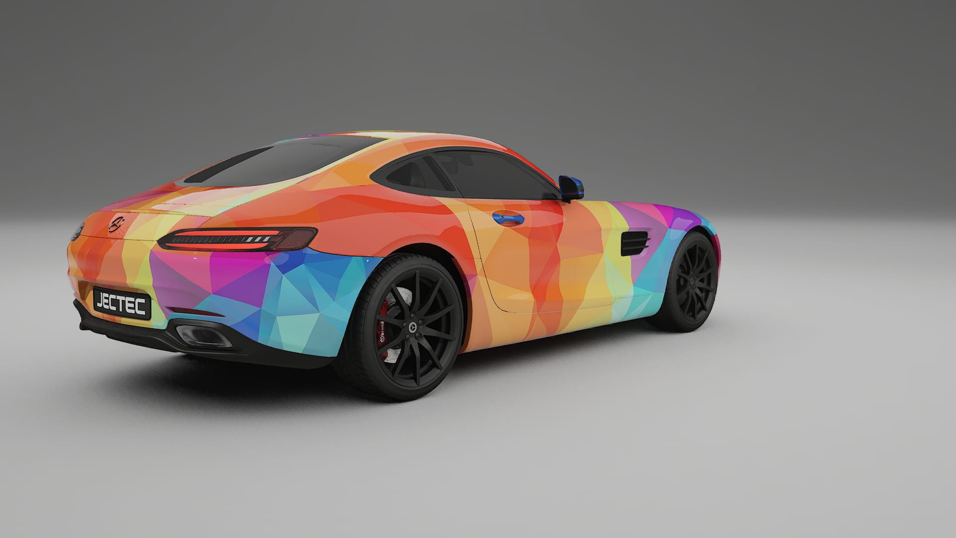Mercedes AMG GT C190 Coupe VECTOR VIBE – Ontworpen Wrap PPF Kit van Printbaar Polyurethaanfolie