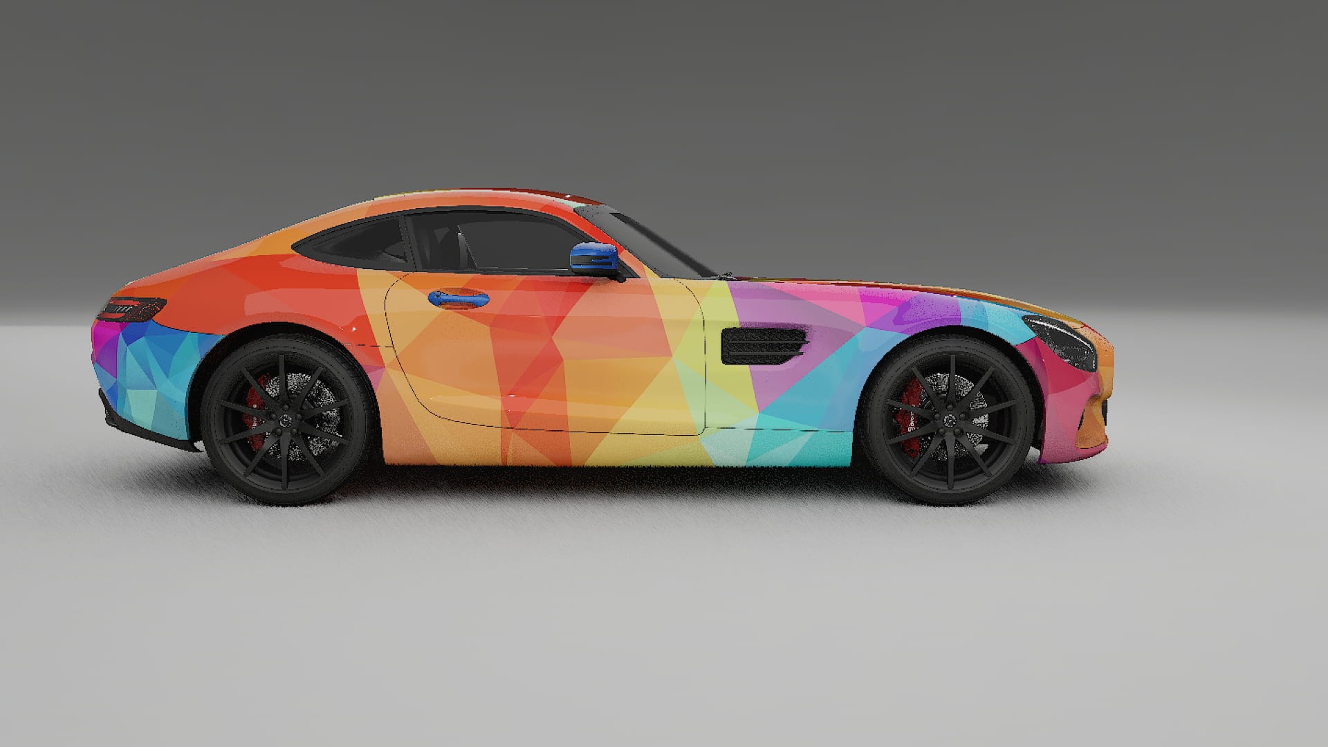 Mercedes AMG GT C190 Coupe VECTOR VIBE – Ontworpen Wrap PPF Kit van Printbaar Polyurethaanfolie
